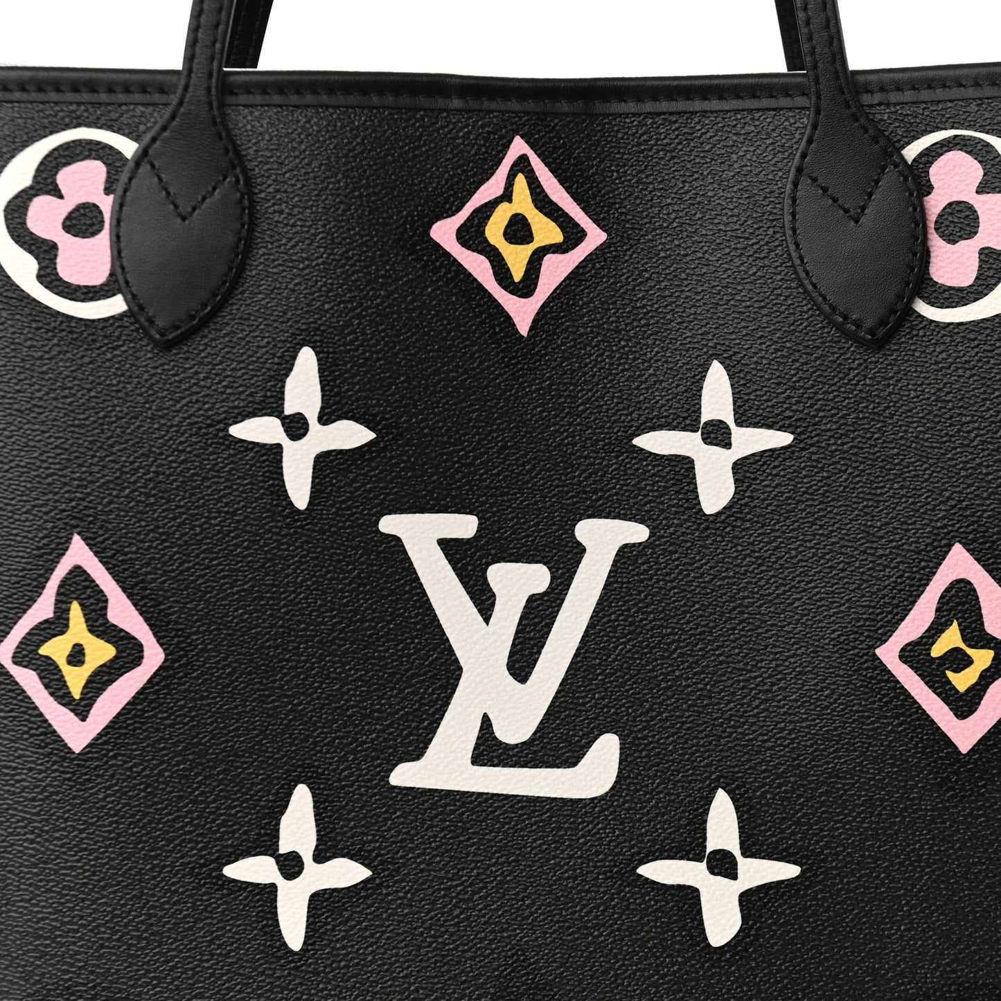 Monogram Giant Wild At Heart Neverfull MM Black