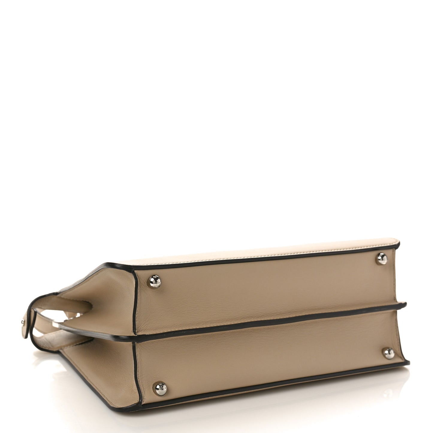 Vitello Seta Shiny Nappa Plexiglass Medium Peekaboo I SEE U Satchel Tortora