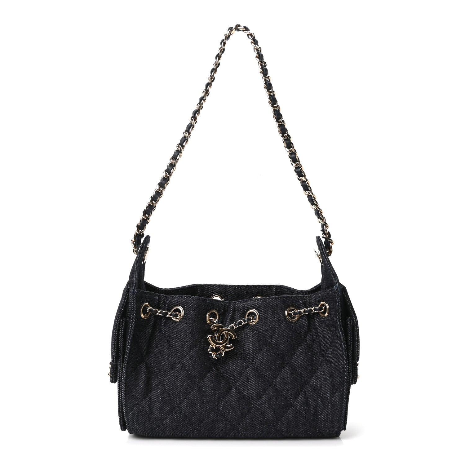 Chanel Denim Quilted Mini Chanel 25 Handbag Dark Blue 1852035