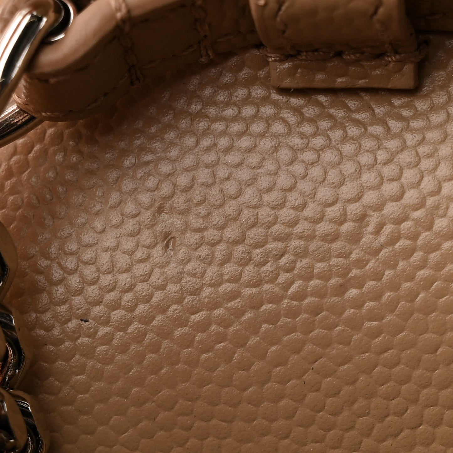 Grain De Poudre Matelasse Chevron Cassandre Chain Wallet Dark Beige