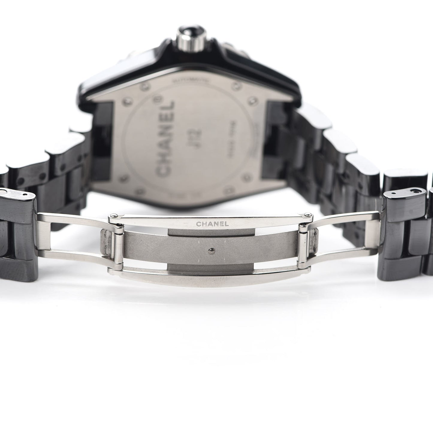 Stainless Steel Ceramic Diamond 38mm J12 Automatic Watch Black