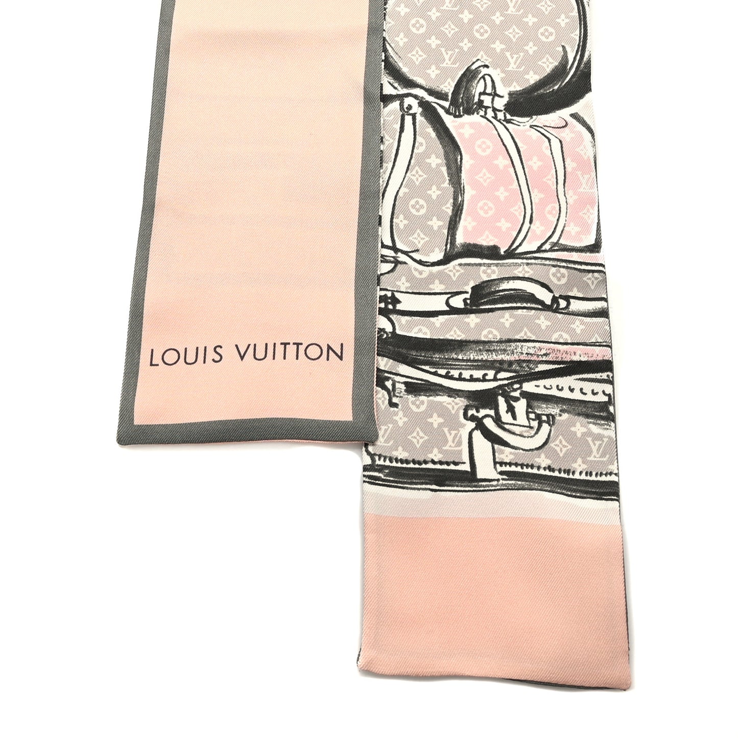 Silk Monogram Trunks Bandeau Rose Poudre