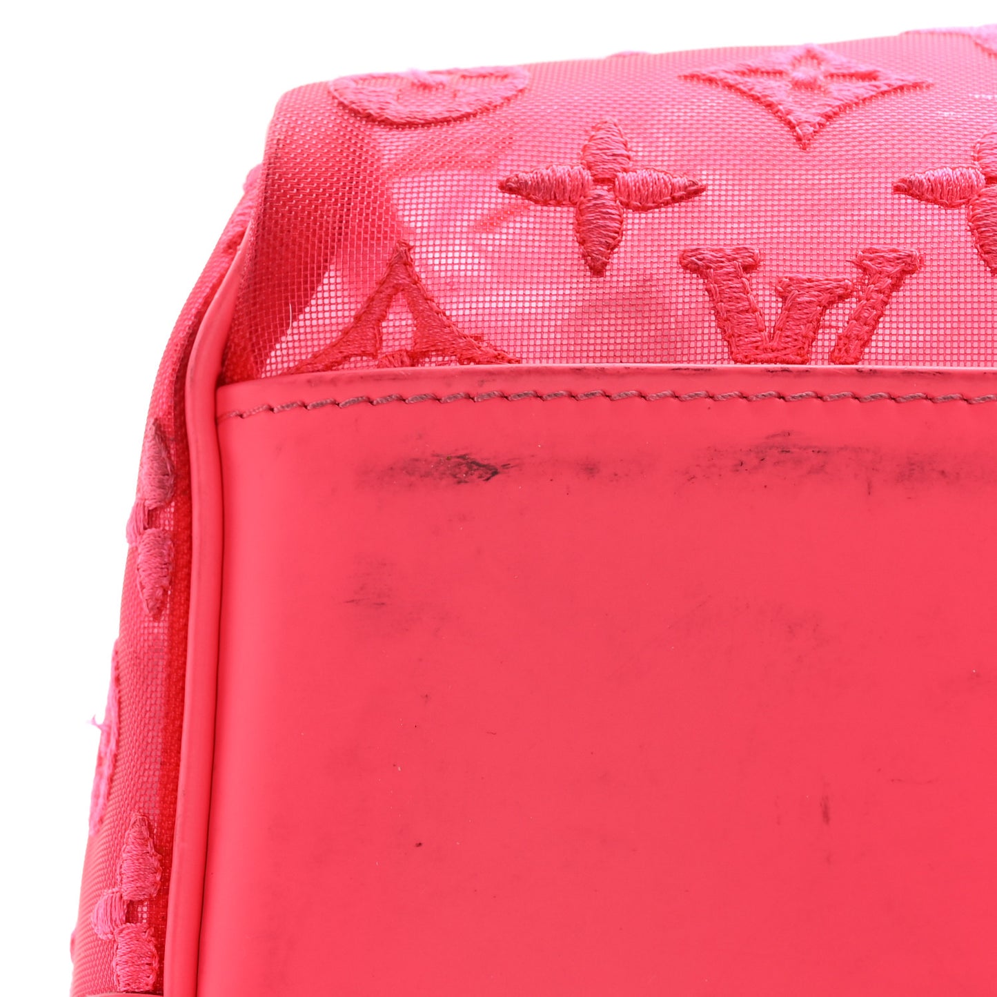 Monogram Fluo See Through Keepall Bandouliere 50 Rose