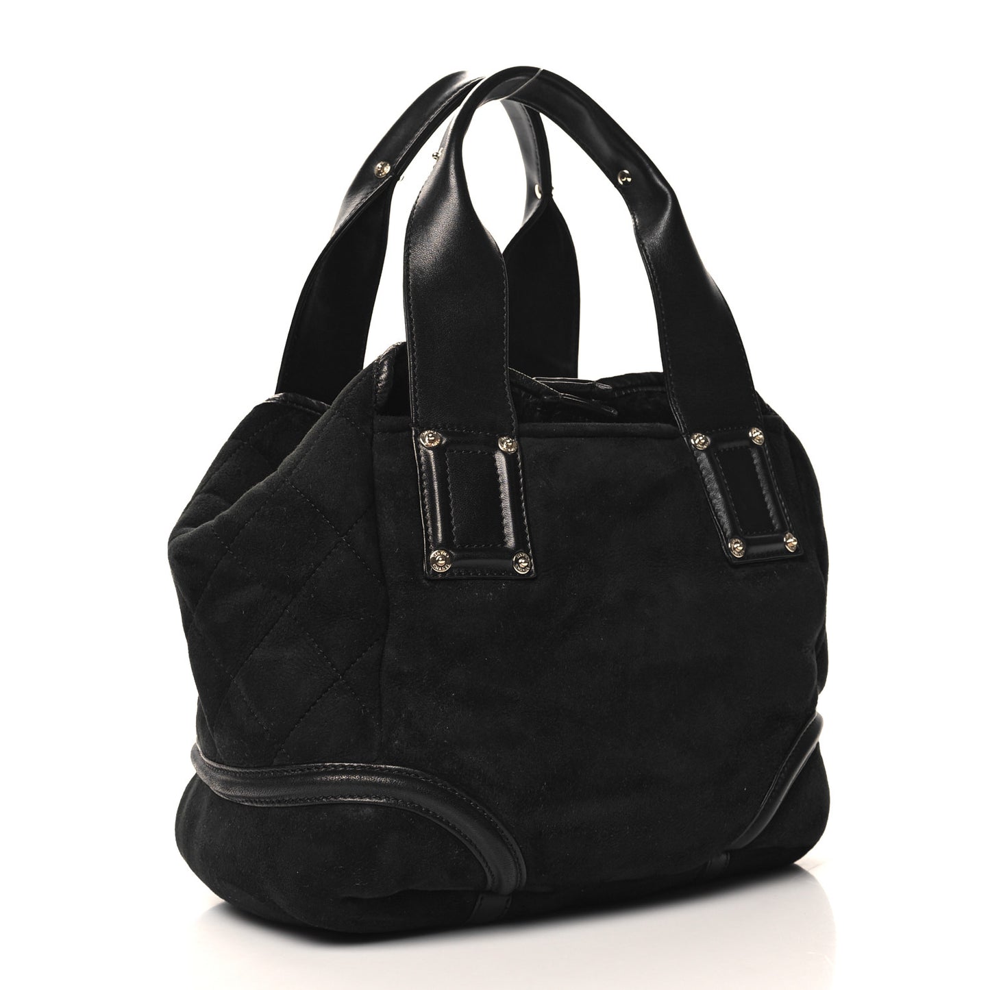 Suede Sparkling Winter Tote Black