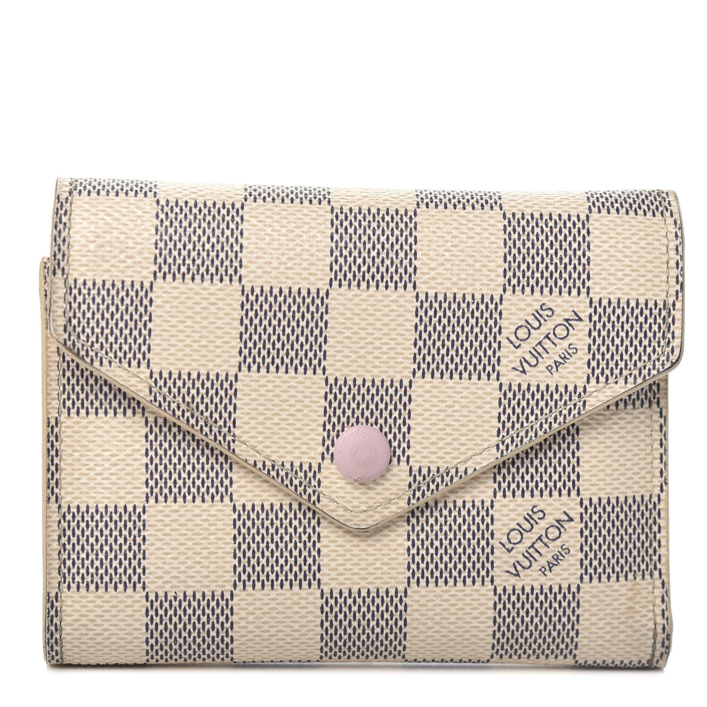 Damier Azur Victorine Wallet Rose Ballerine
