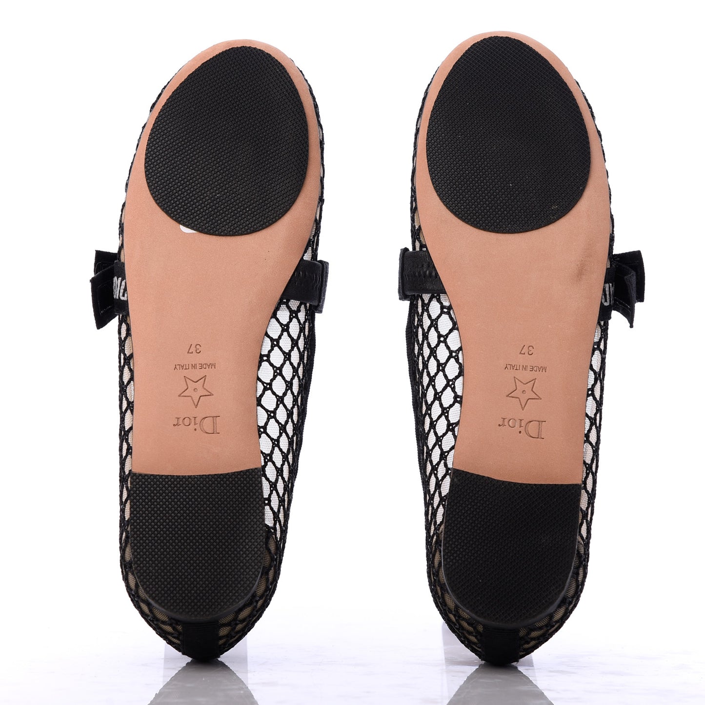 Resille Ribbon Miss J'Adior Ballet Flat 37 Black