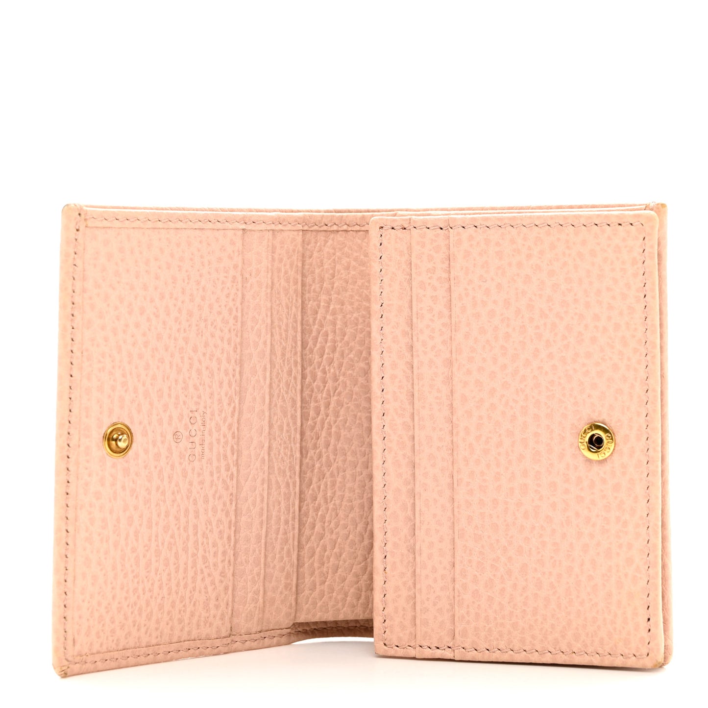 Pebbled Calfskin Butterfly Card Case Perfect Pink