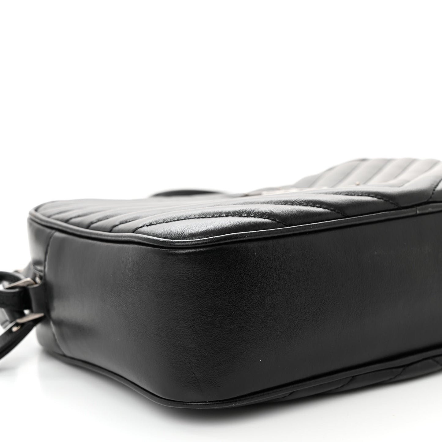Calfskin Matelasse Monogram Lou Camera Bag Black