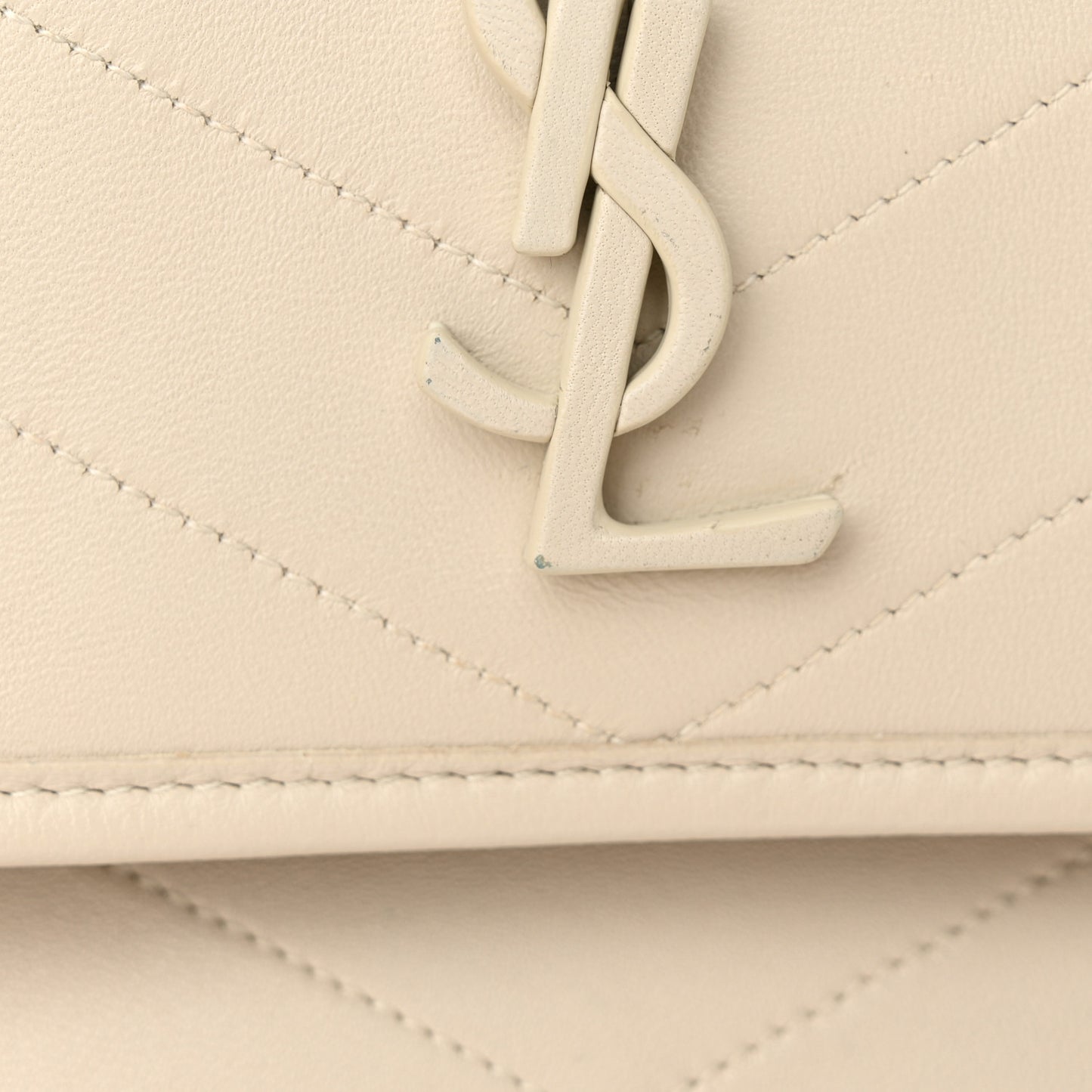 Lambskin Matelasse Monogram Baby Niki Chain Satchel Ivory