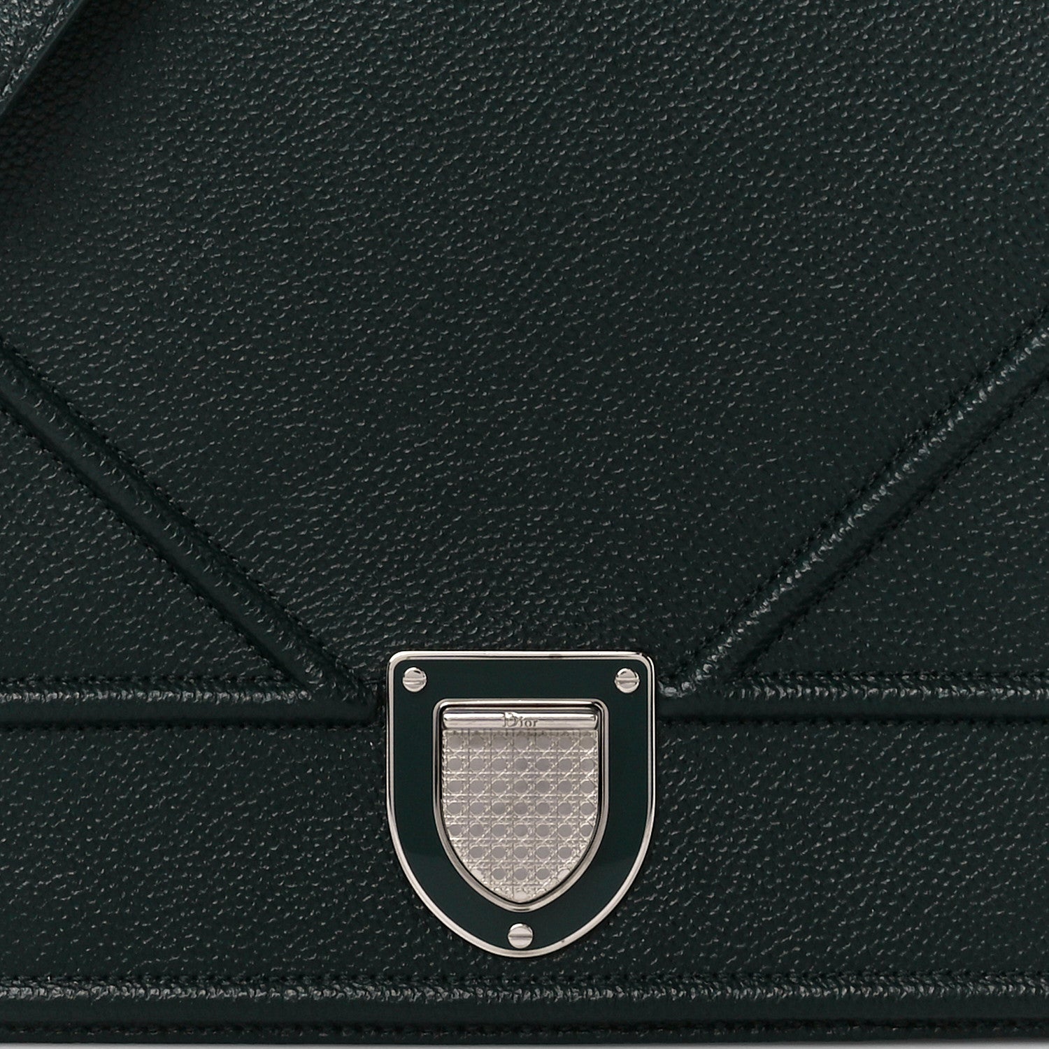 Christian Dior Grained Calfskin Large Diorama Flap Bag Green 9 of 11