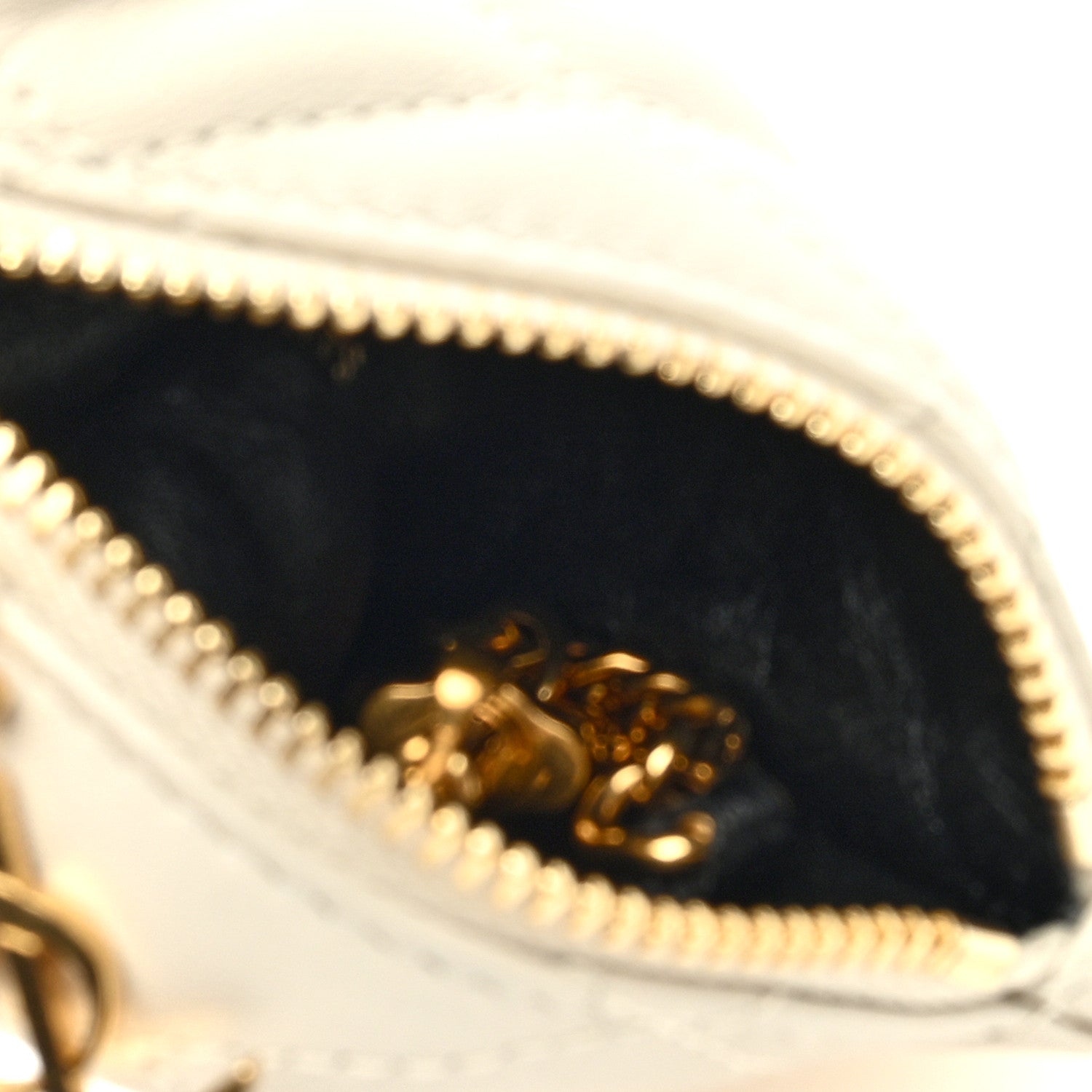 Saint Laurent Lambskin Quilted Berlingo Bag Charm Crema Soft 5 of 6