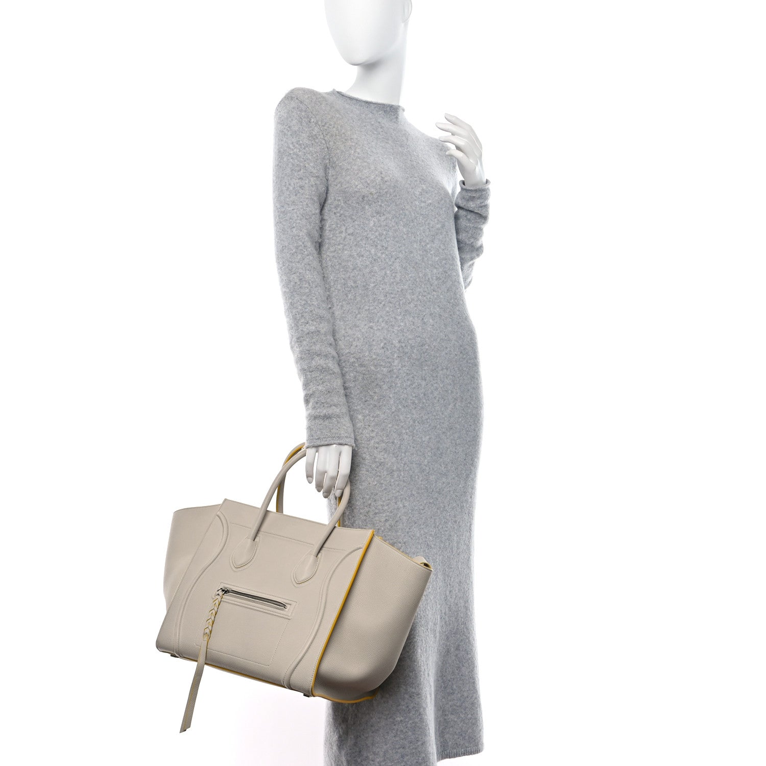 Celine Grained Calfskin Medium Phantom Luggage Powder 2 of 15