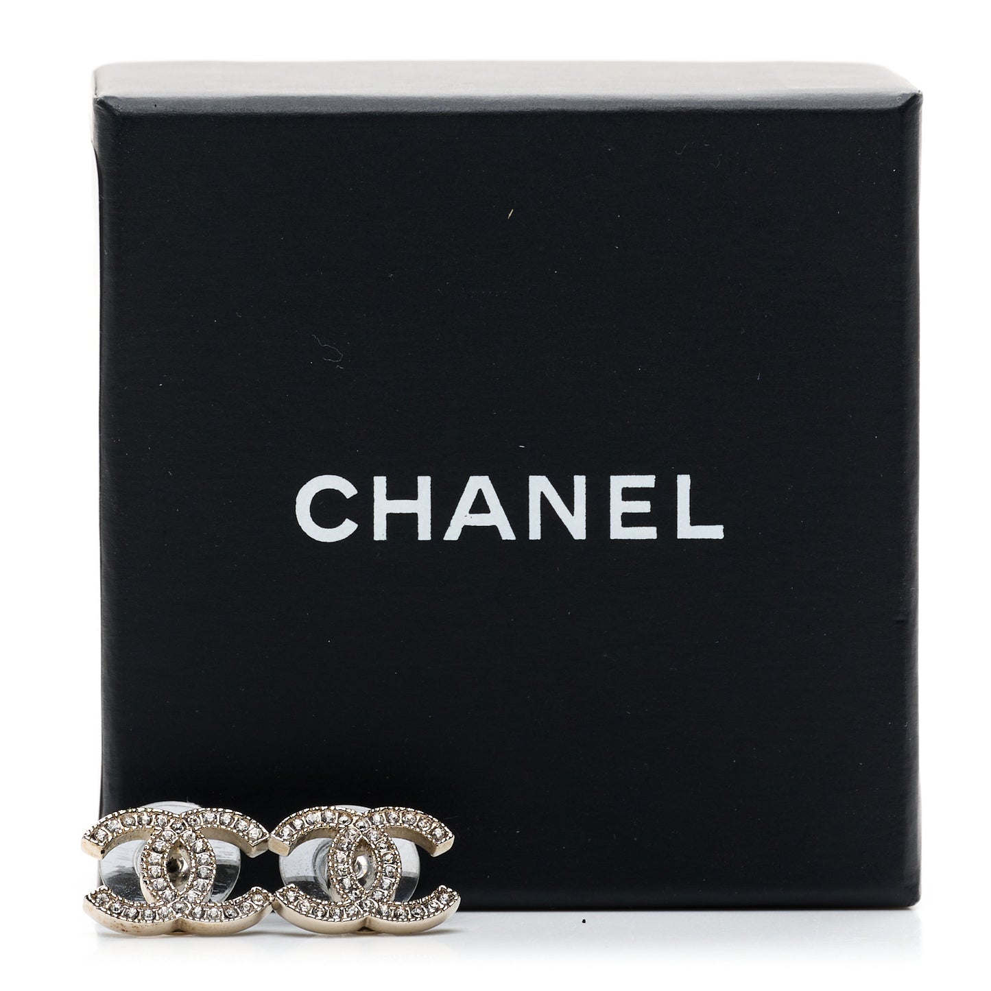 Crystal CC Earrings Silver