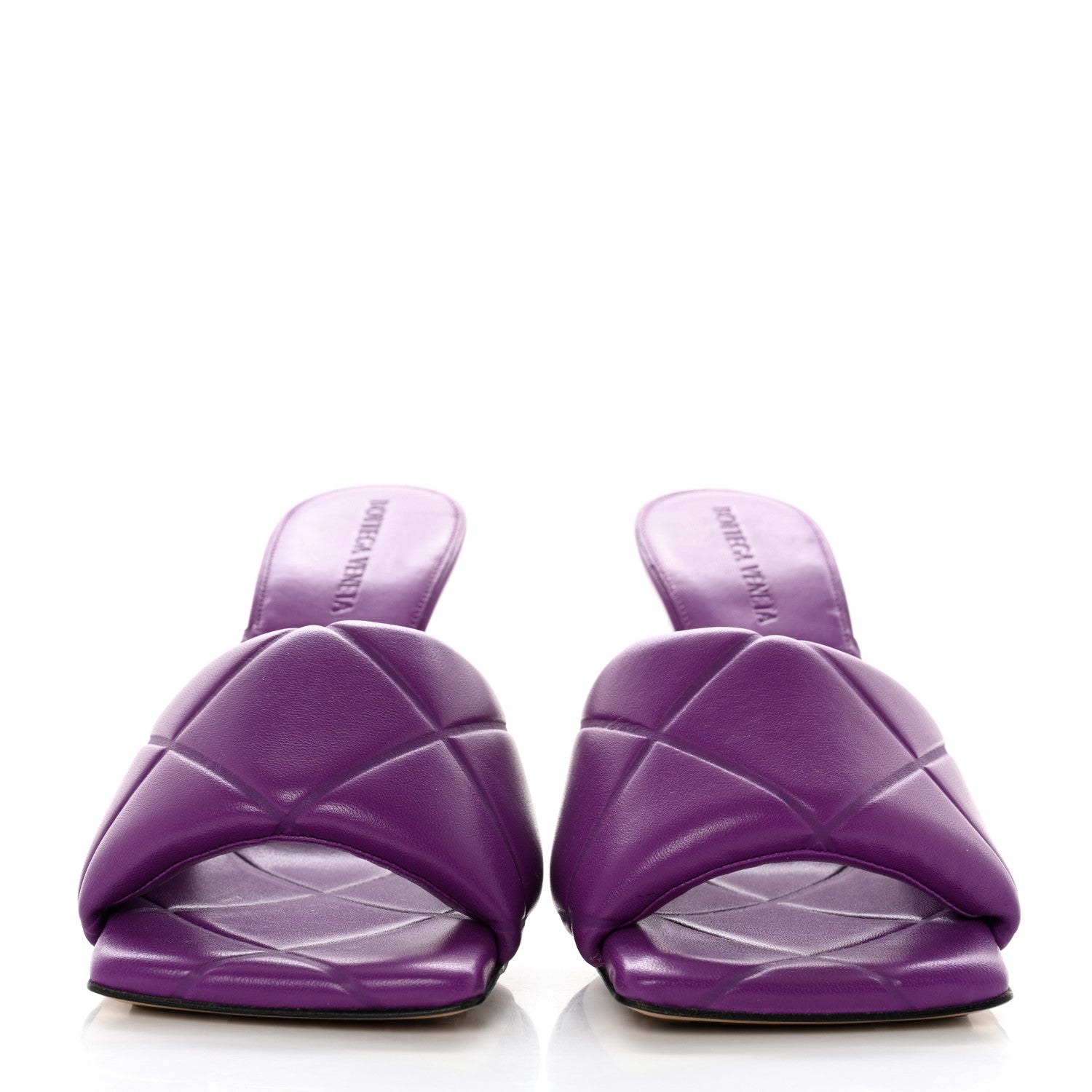 Bottega Veneta Nappa Quilted Rubber Lido Mule Sandals 37 Gumdrop 2 of 8