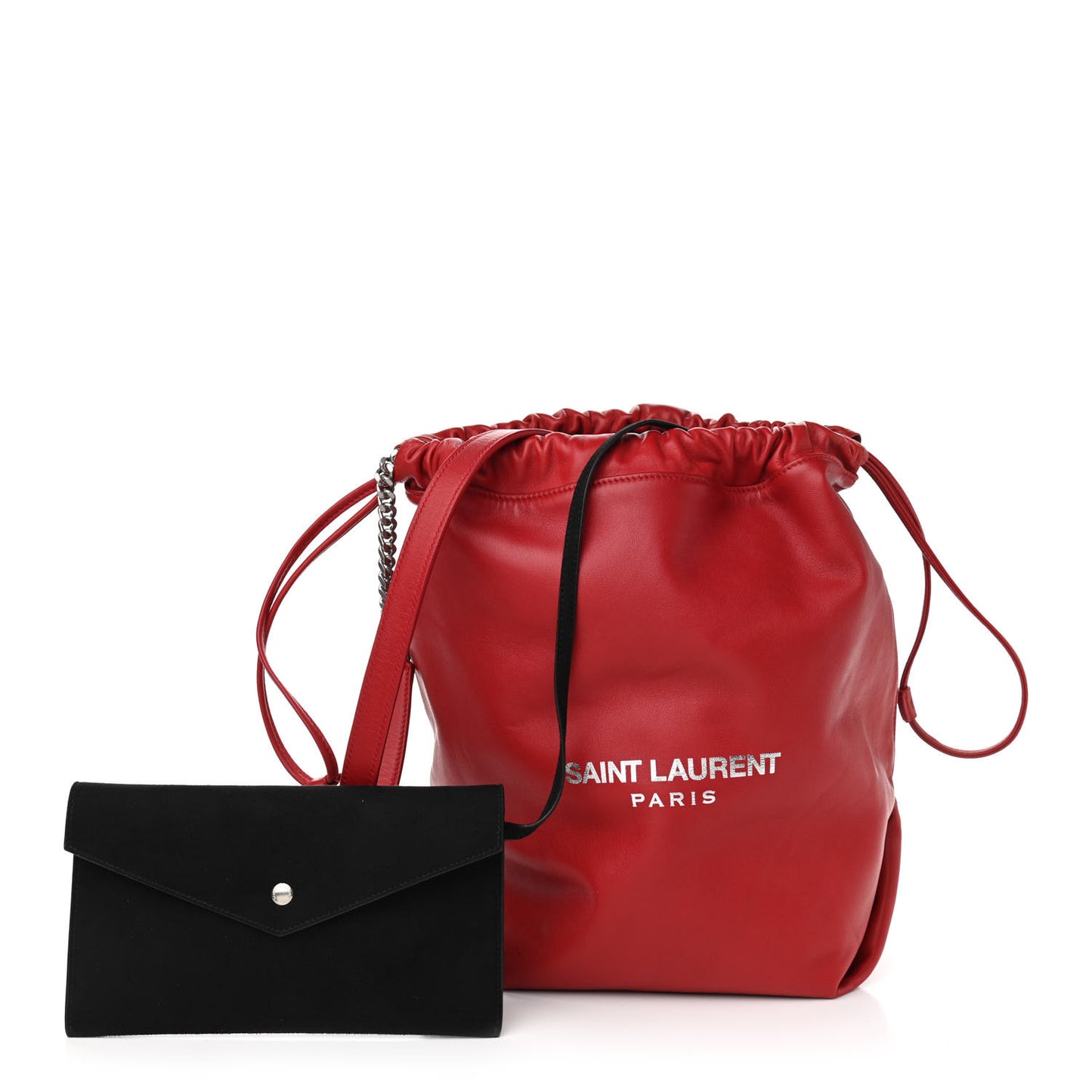 Lambskin Teddy Drawstring Bag Eros Red