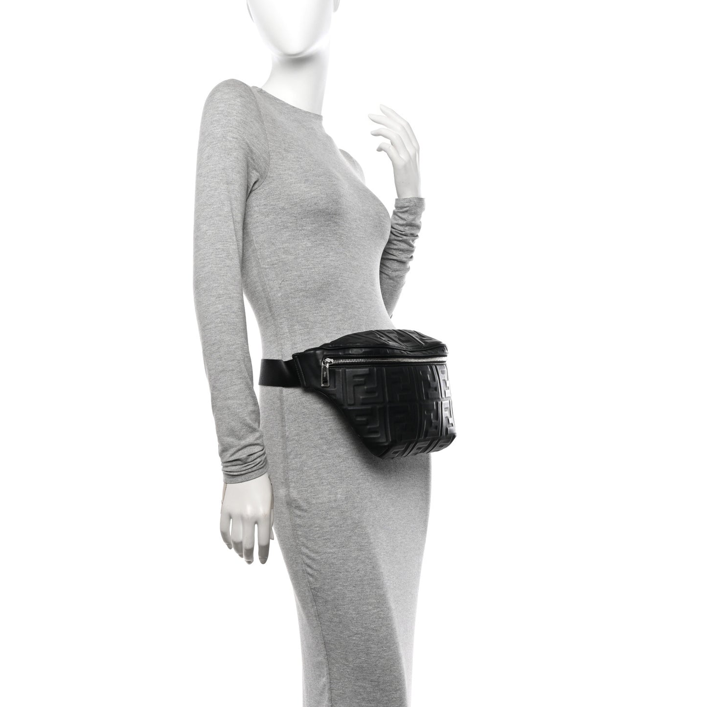 Nappa FF 1974 Embossed Belt Bag Black