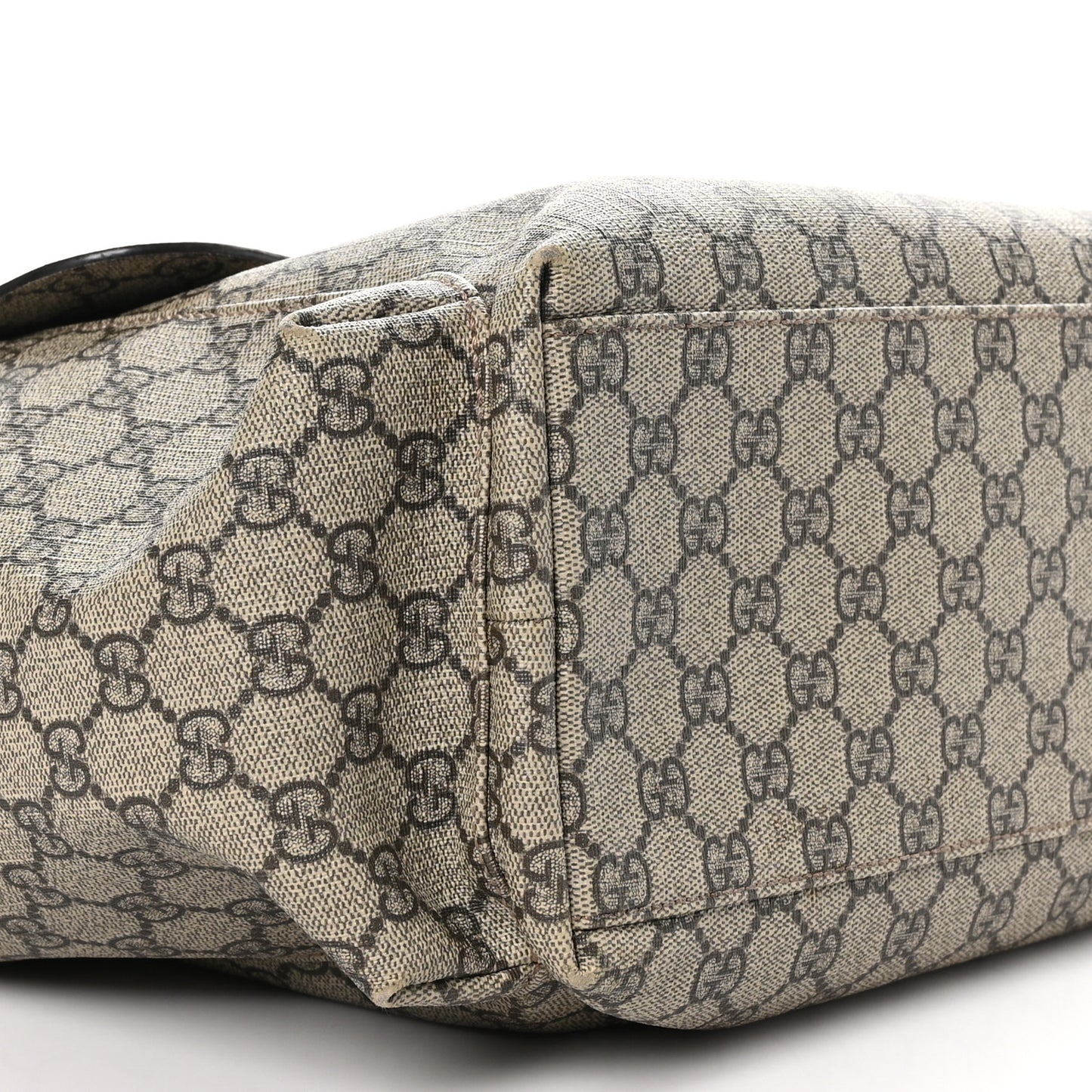 GG Plus Monogram Messenger Diaper Bag Dark Brown