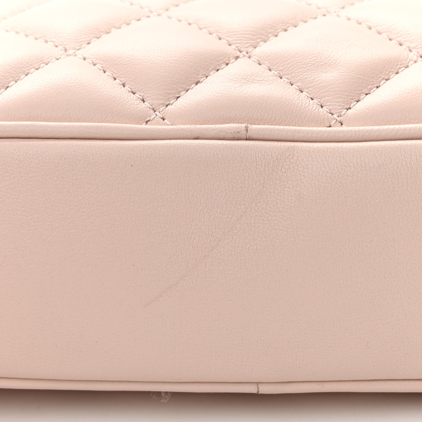 Nappa Quilted La Medusa Camera Bag Light Pink