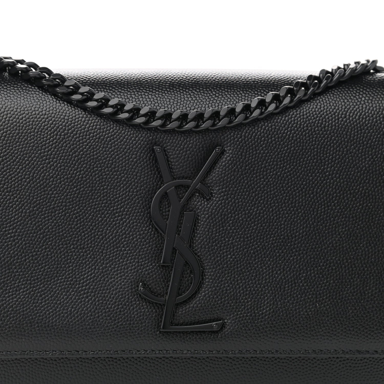 Saint Laurent Grain De Poudre Small Monogram Kate Satchel Black 8 of 12