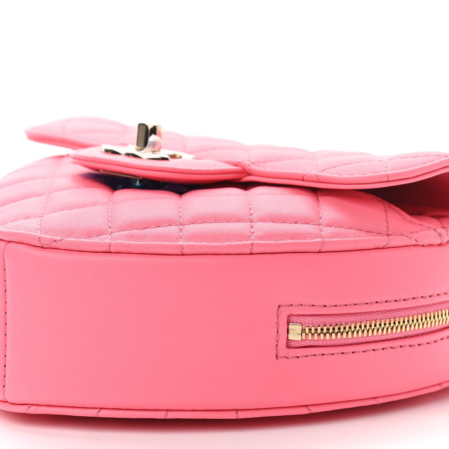 Lambskin Quilted CC In Love Heart Bag Pink