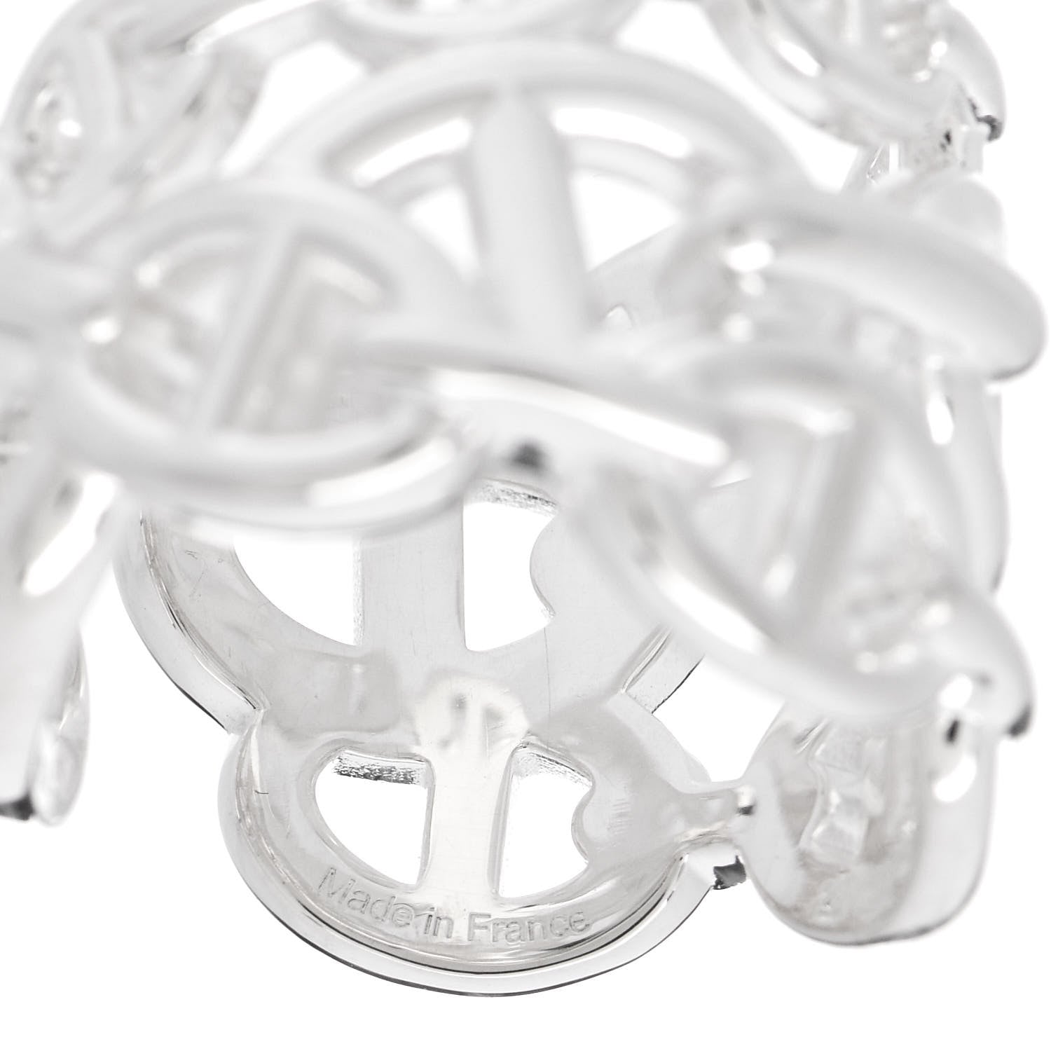 Hermes Sterling Silver GM Chaine d'Ancre Enchainee Band Ring 52 6 4 of 6