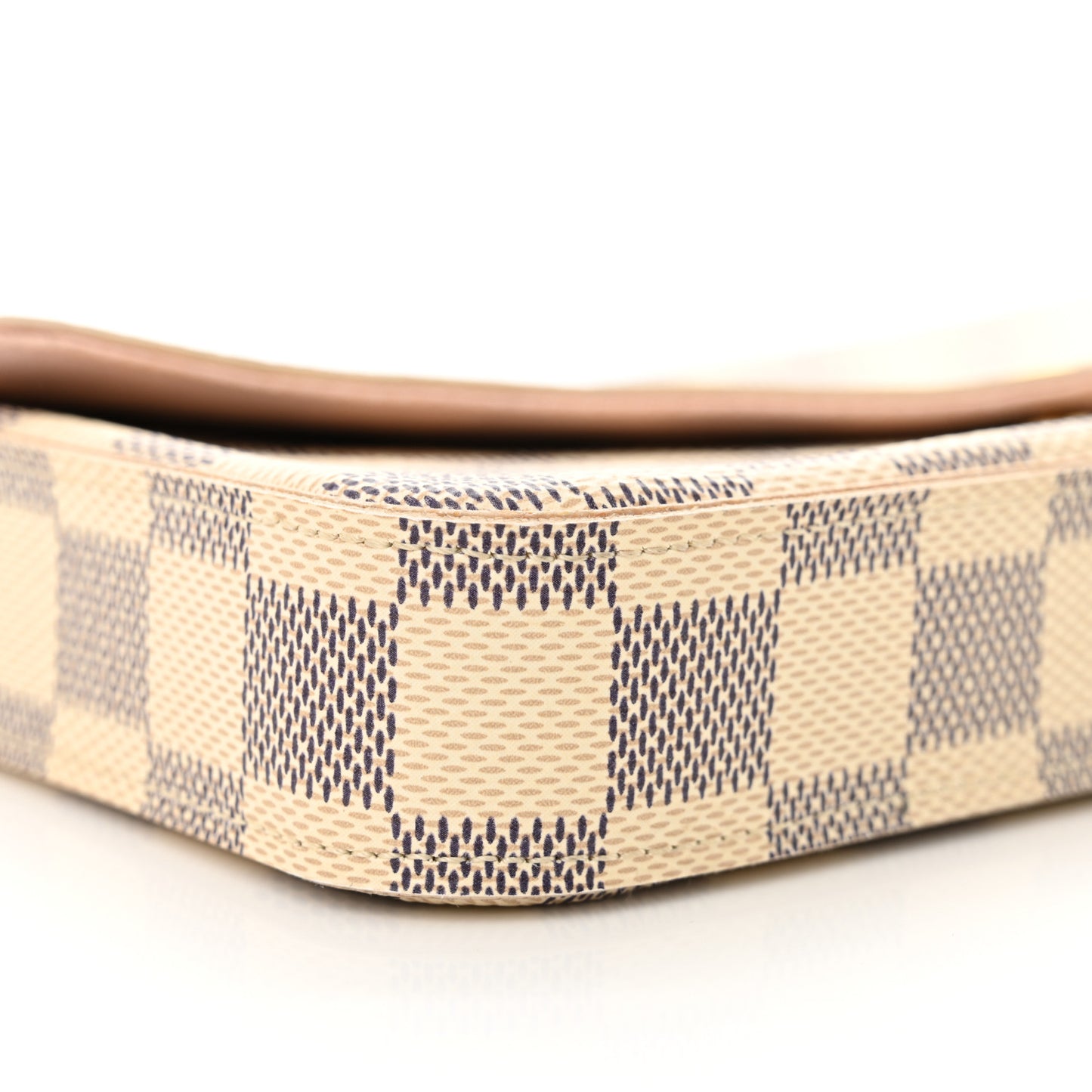 Damier Azur Pochette Felicie Chain Wallet Rose Ballerine