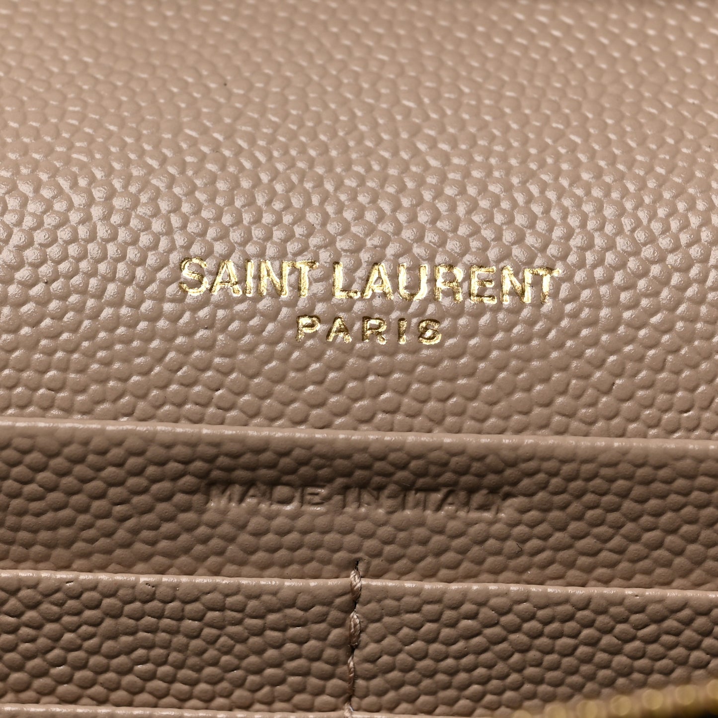 Grain De Poudre Matelasse Chevron Monogram Chain Wallet Fard