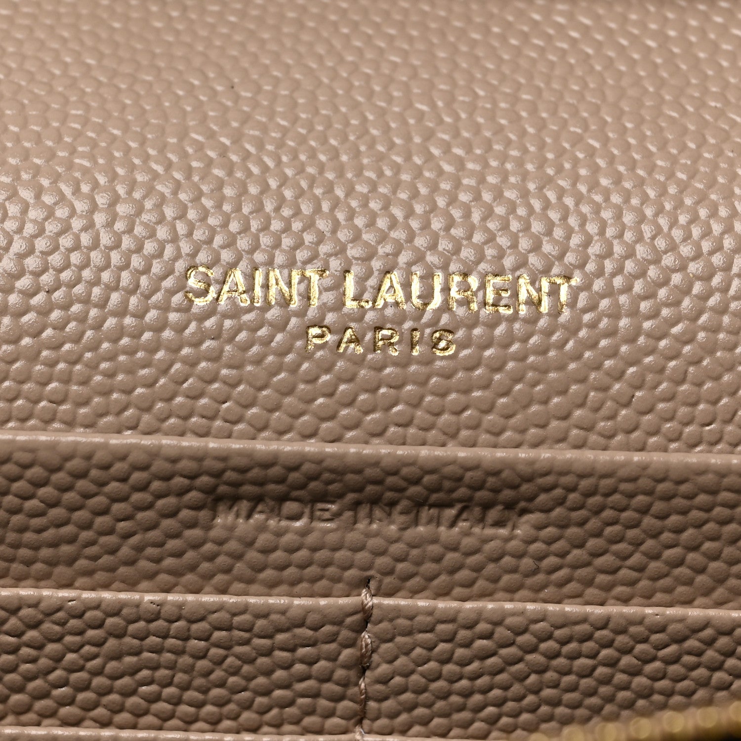 Saint Laurent Grain De Poudre Matelasse Chevron Monogram Chain Wallet Fard 6 of 9