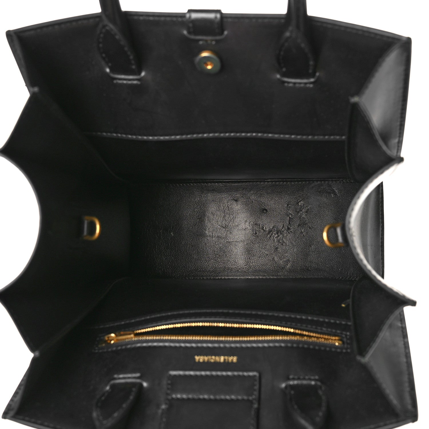 Balenciaga Shiny Box Calfskin Hourglass Tote Black 5 of 10