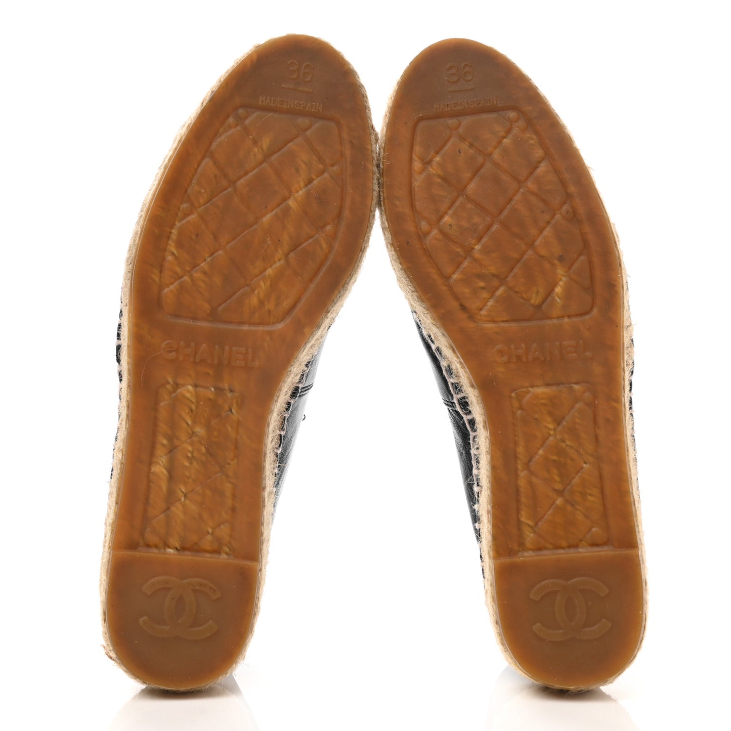 Lambskin CC Espadrilles 36 Black