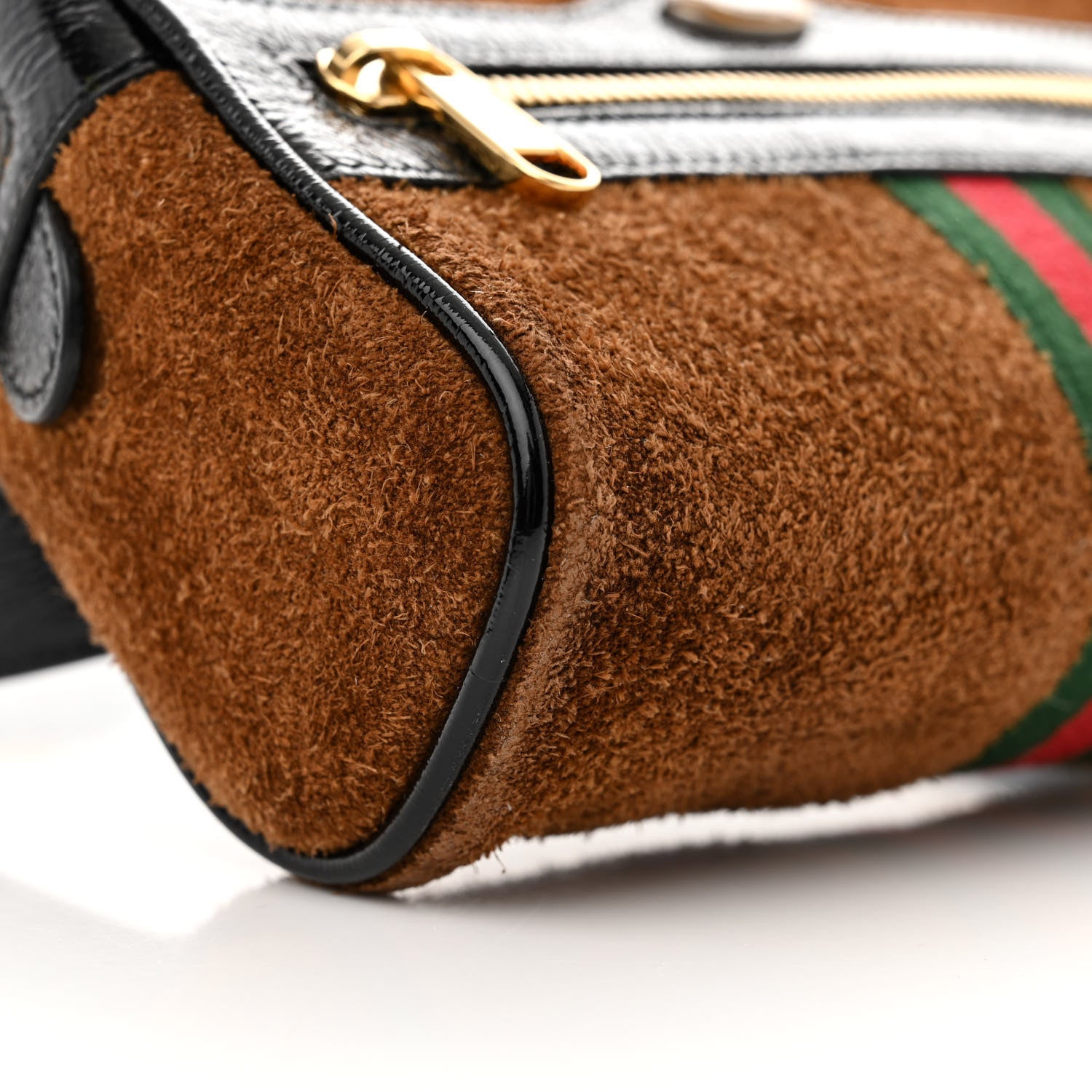 Gucci Suede Small Ophidia Belt Bag 85 34 Brown 9 of 10