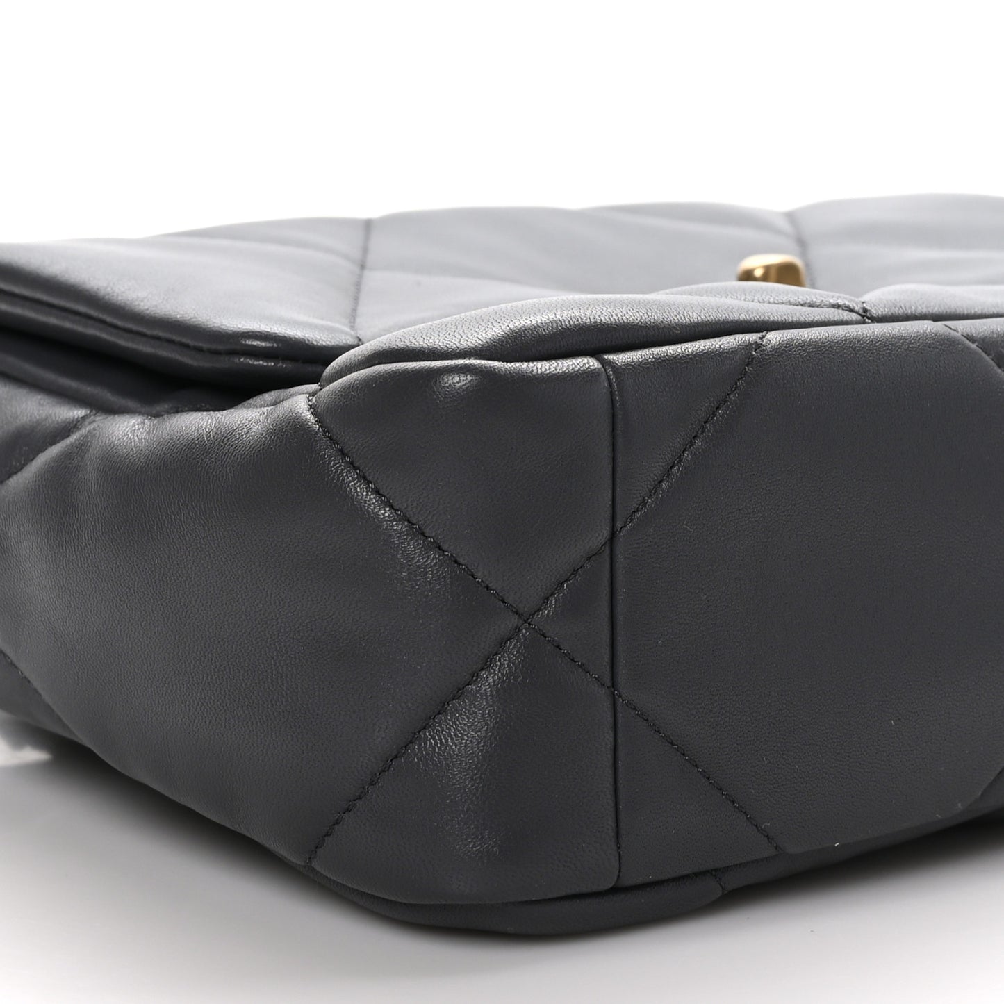 Lambskin Quilted Medium Chanel 19 Flap Dark Grey