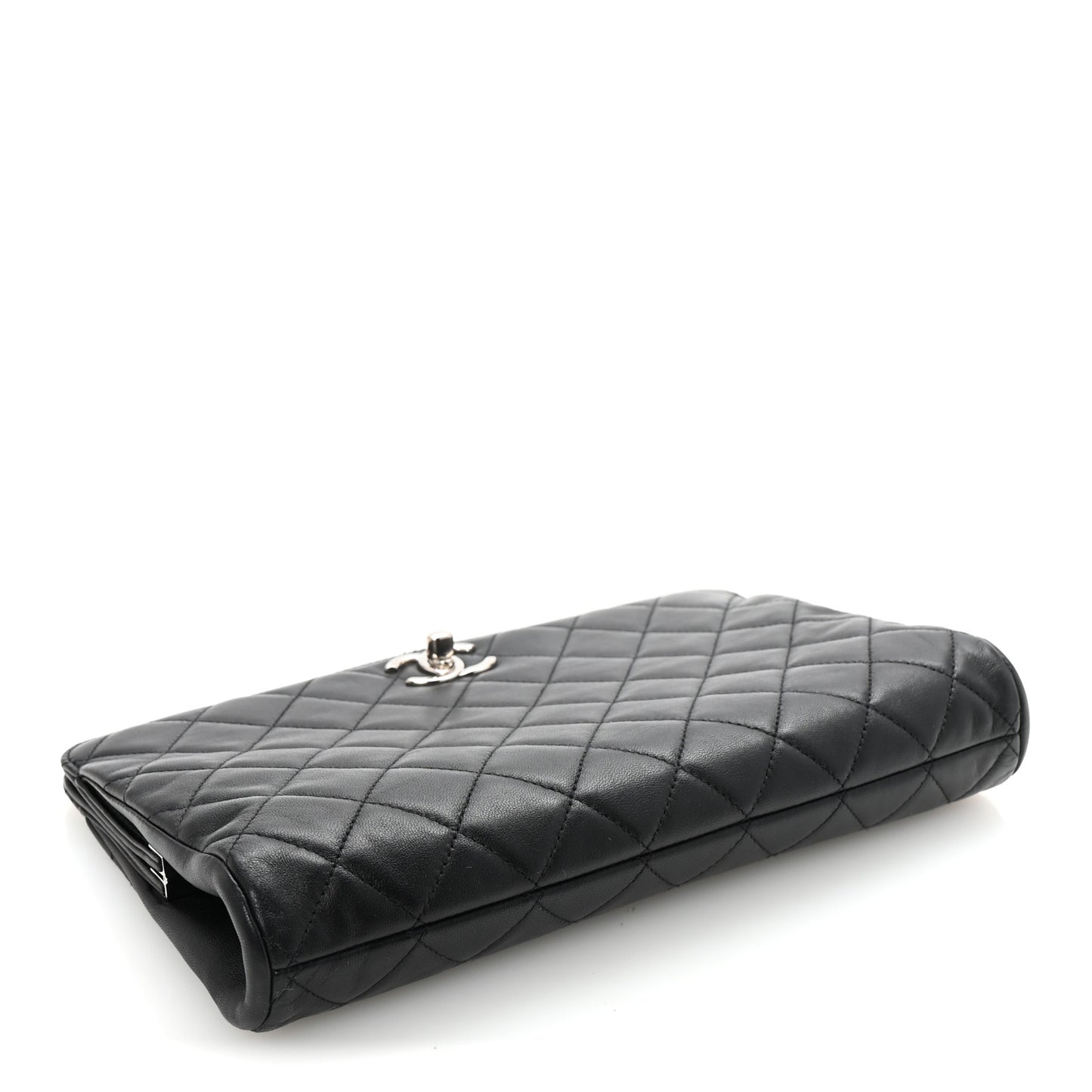 Lambskin Quilted Clutch Black