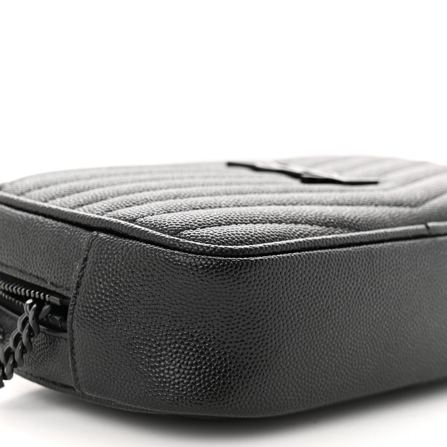 Grain De Poudre Matelasse Monochrome Monogram Mini Lou Camera Bag Black