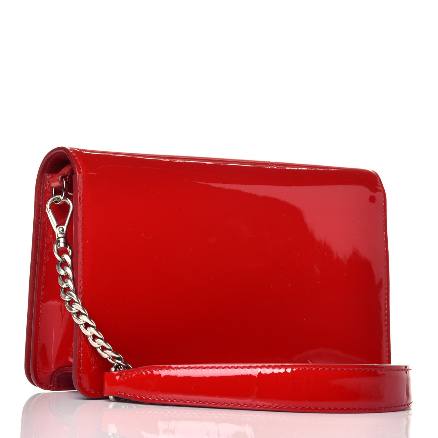 Patent Crystal Logo Mini Crossbody Fuoco
