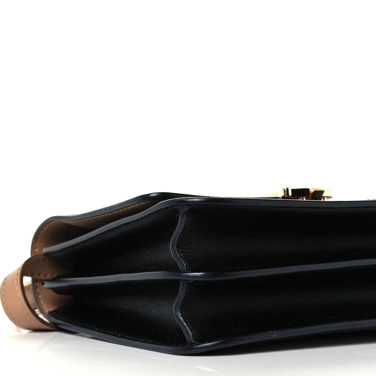 Calfskin Small TB Envelope Clutch Bag Malt Brown