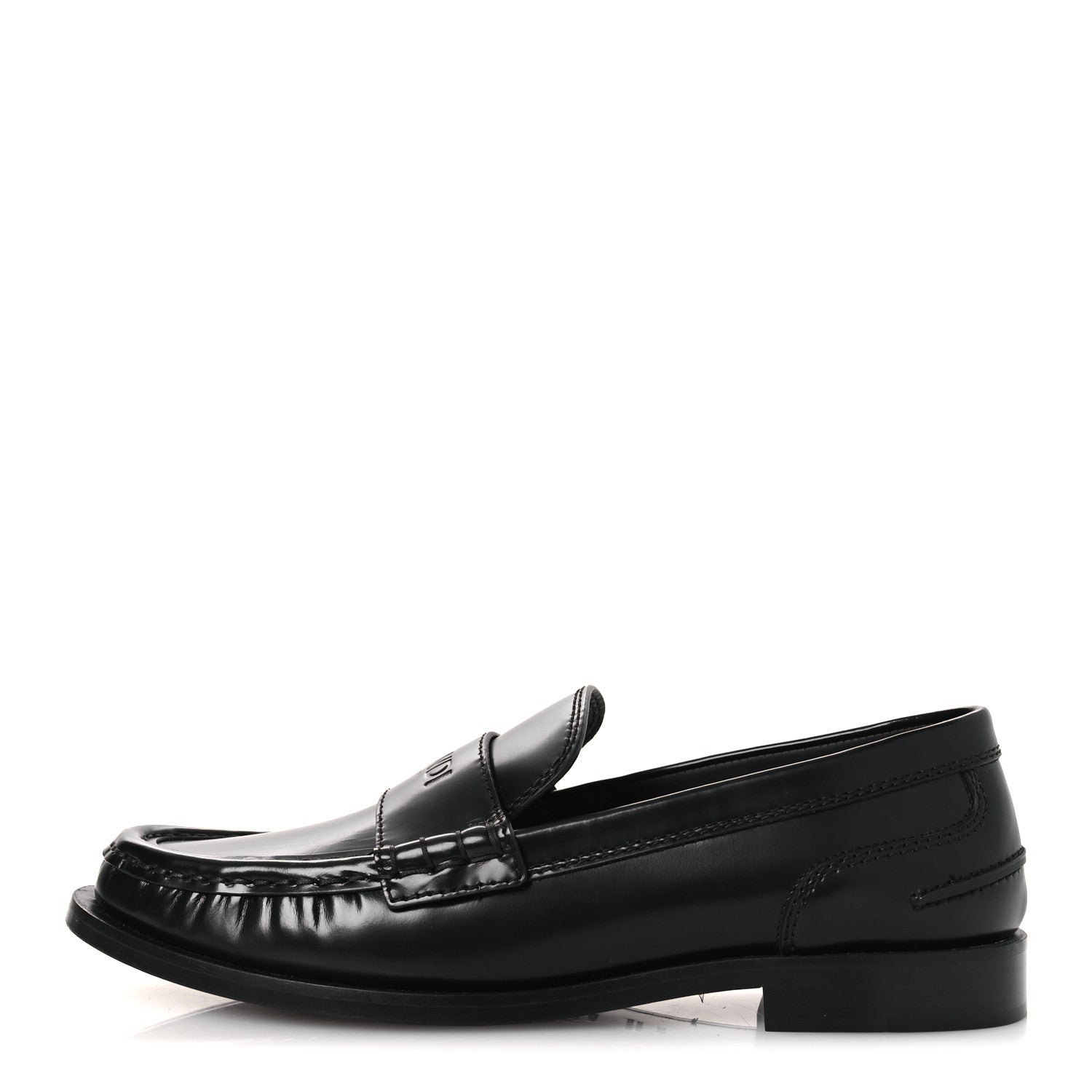 Fendi Vitello Logo Loafers 39.5 Black 1878482 – FASHIONPHILE