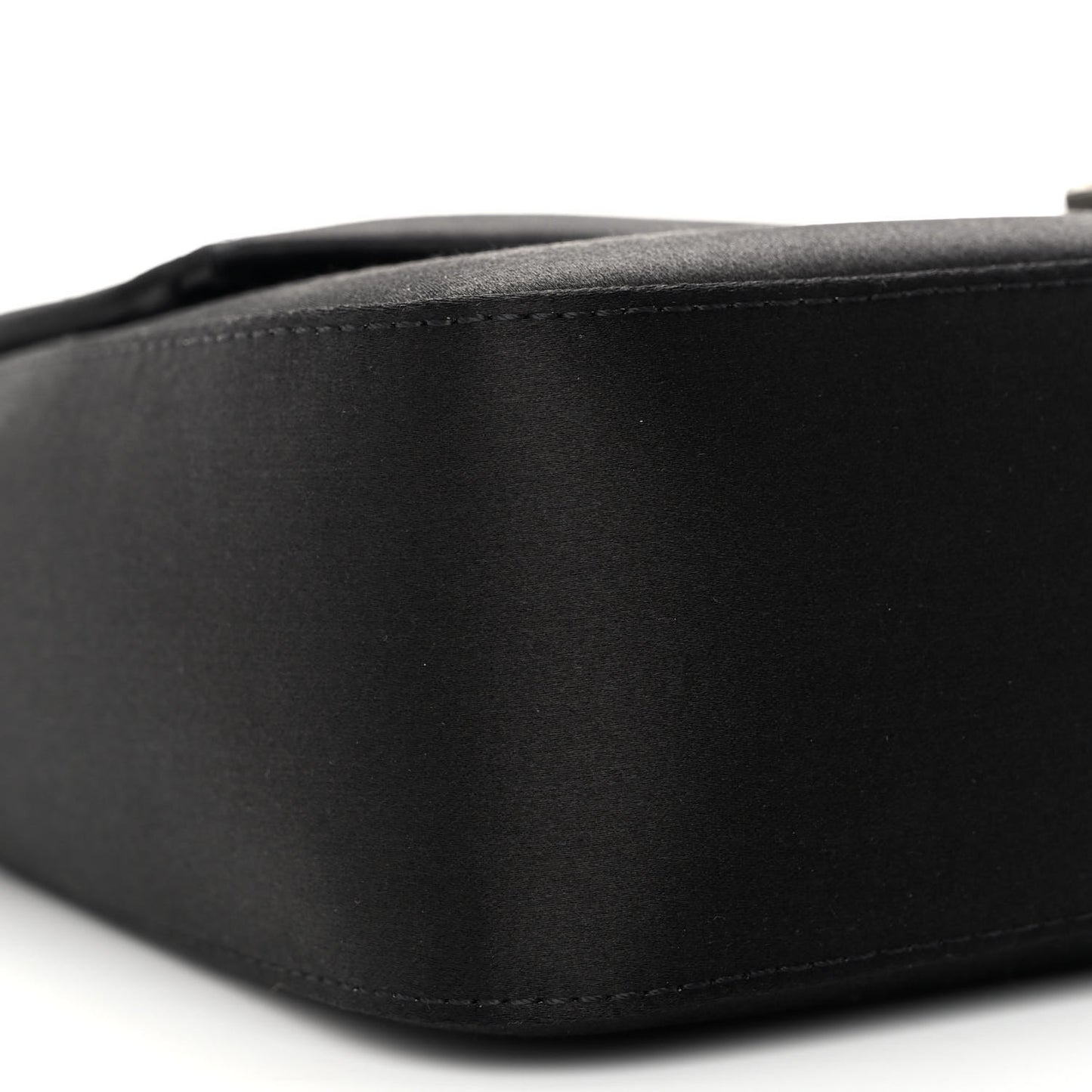 Satin Karung Crystal Baguette Black