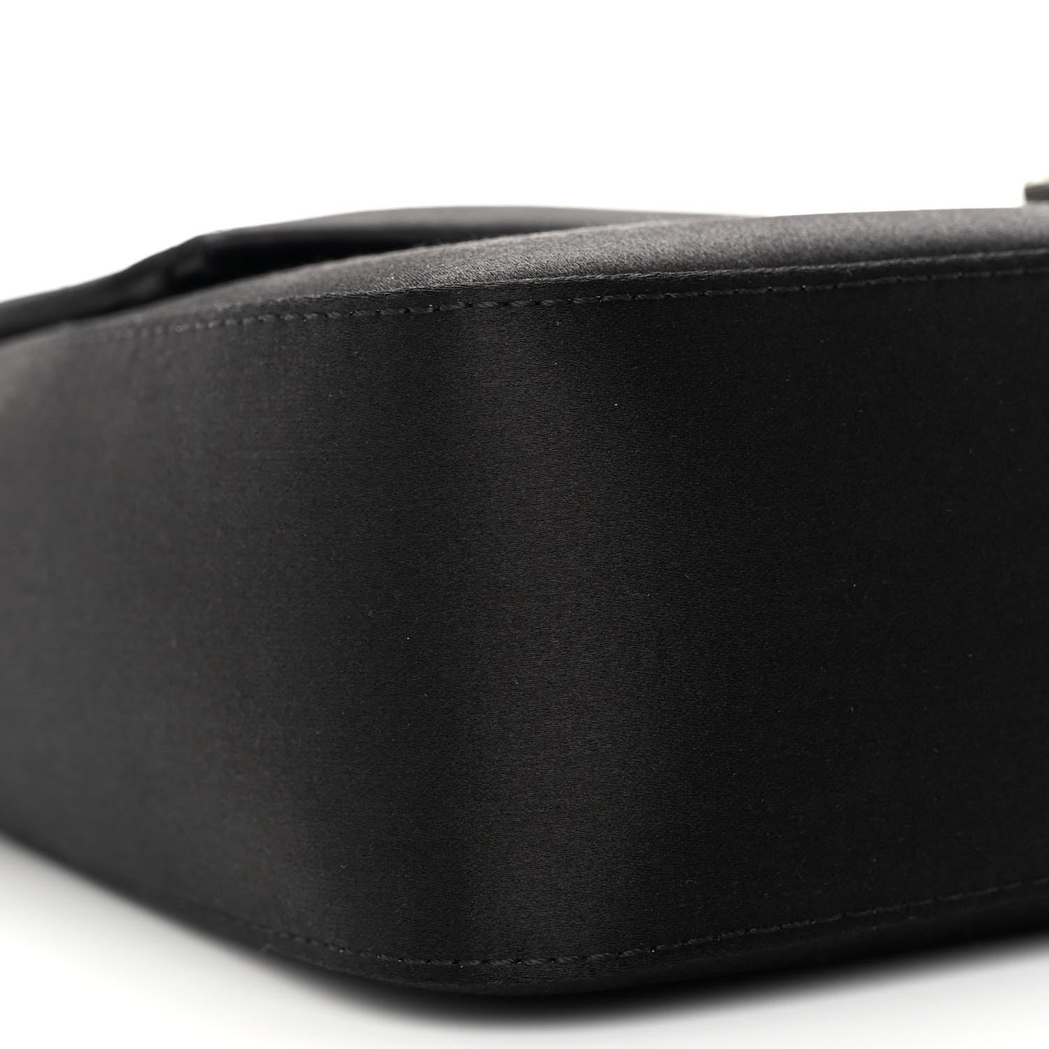 Fendi Satin Karung Crystal Baguette Black 8 of 11