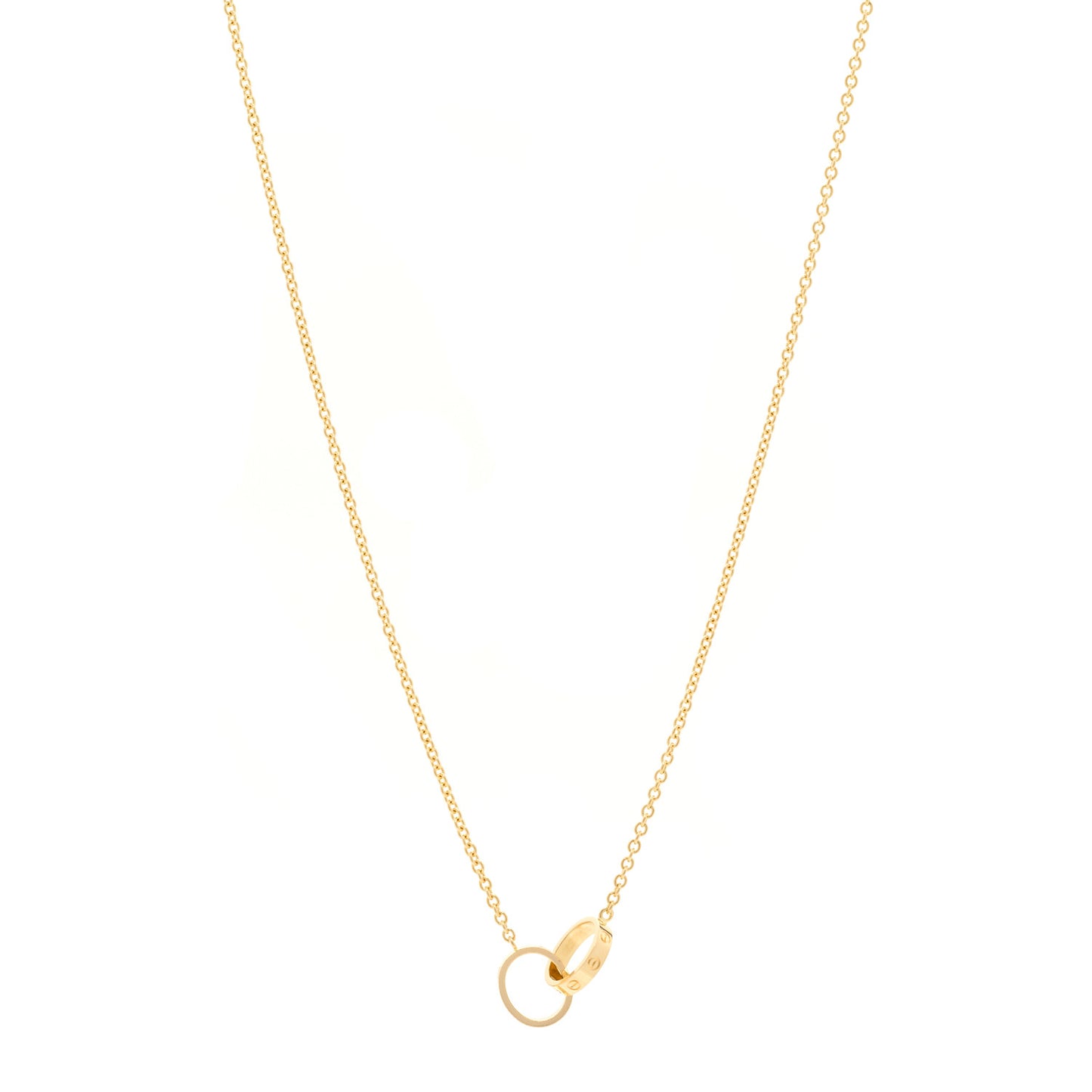 18K Yellow Gold Interlocking LOVE Necklace