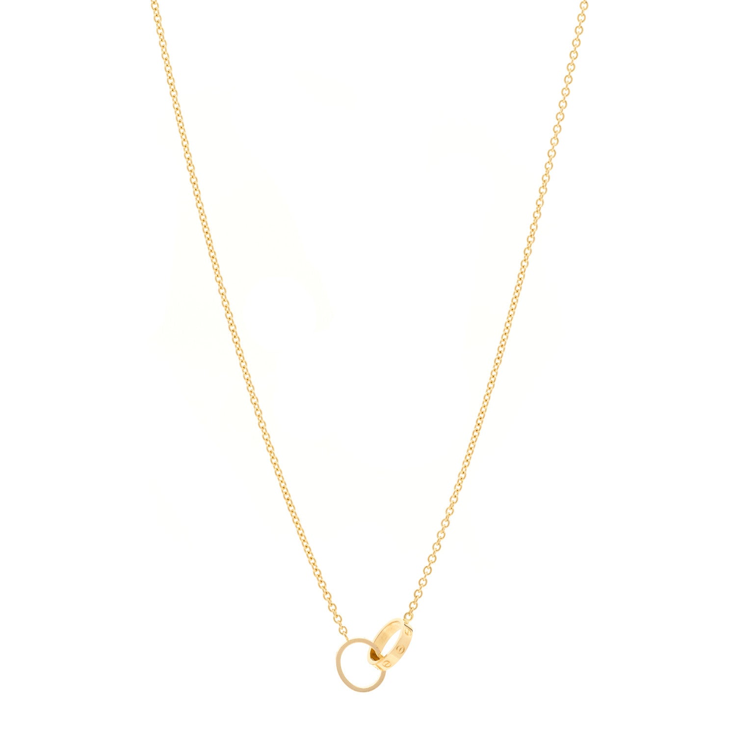 Cartier 18K Yellow Gold Interlocking LOVE Necklace 1 of 6