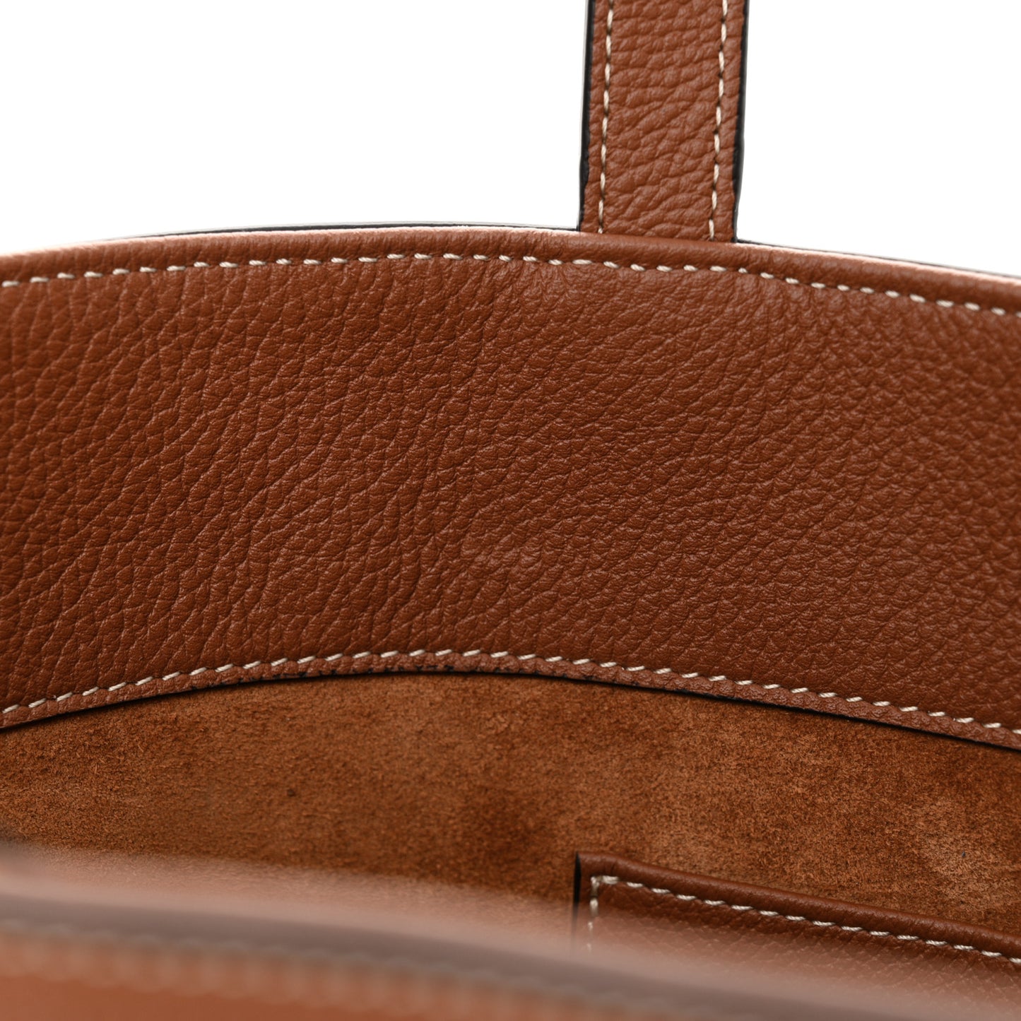 Grained Calfskin Triomphe Mini Cabas Anais Tan