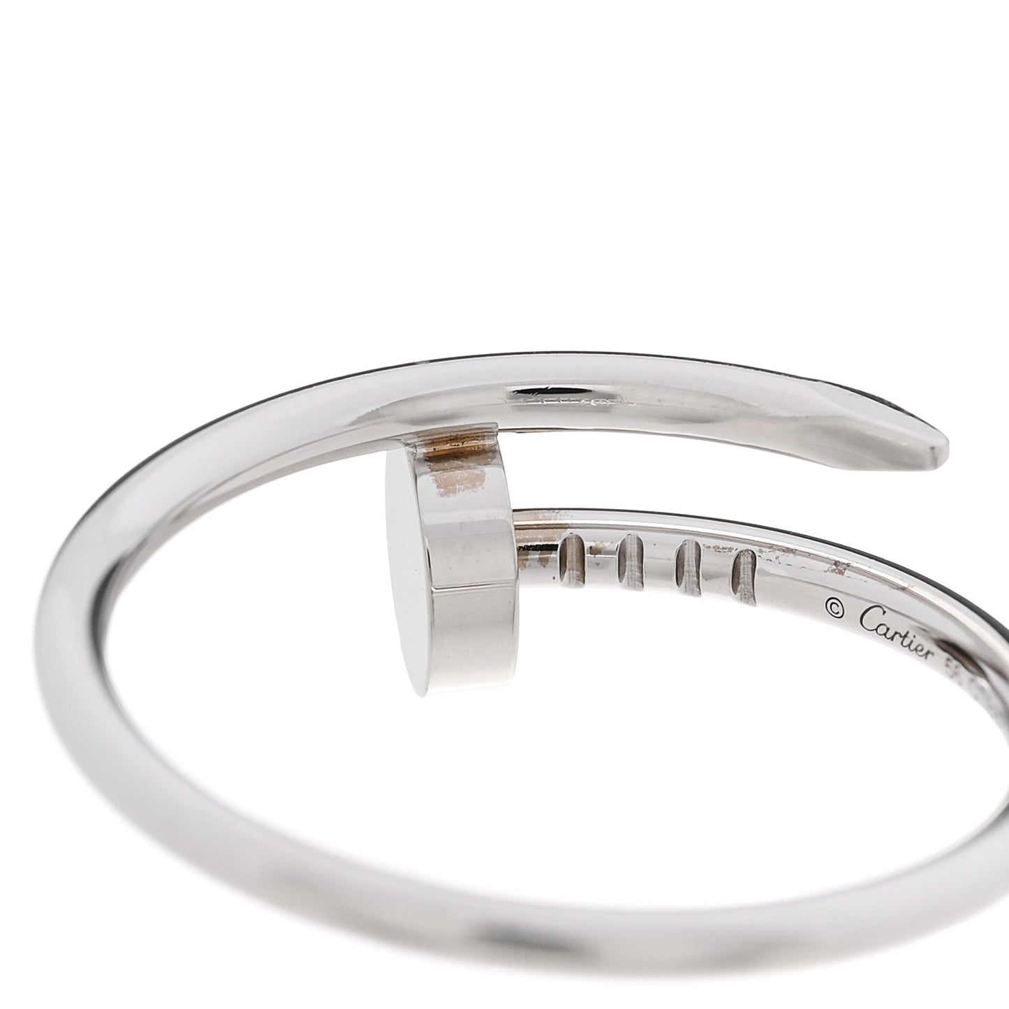 18K White Gold Small Juste Un Clou Ring 56 7.5