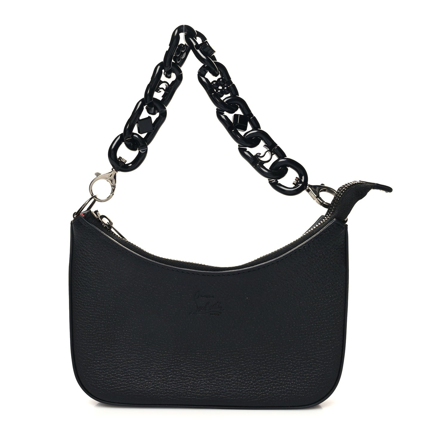 Calfskin Mini Loubila Chain Shoulder Bag Black