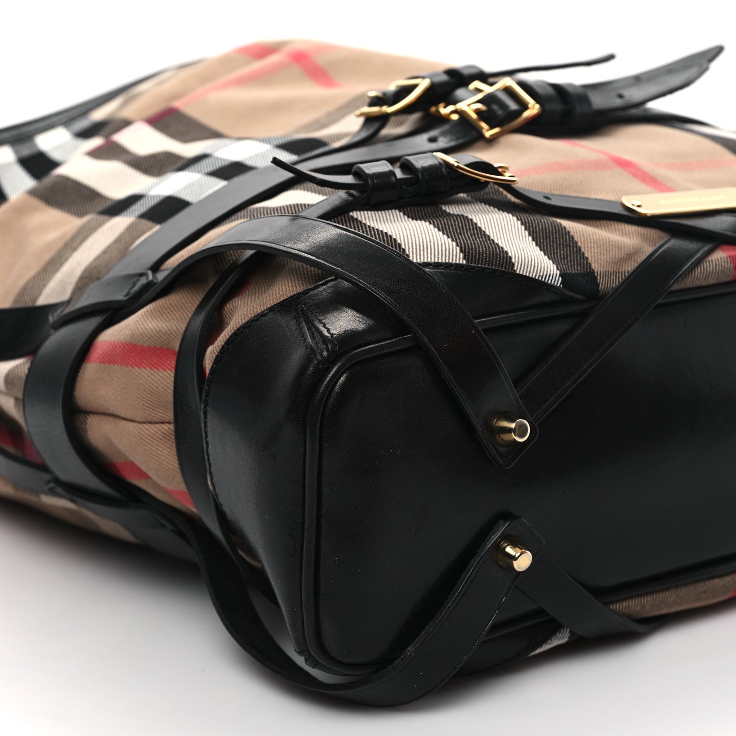 House Check Bridle Calfskin Medium Gosford Hobo Black