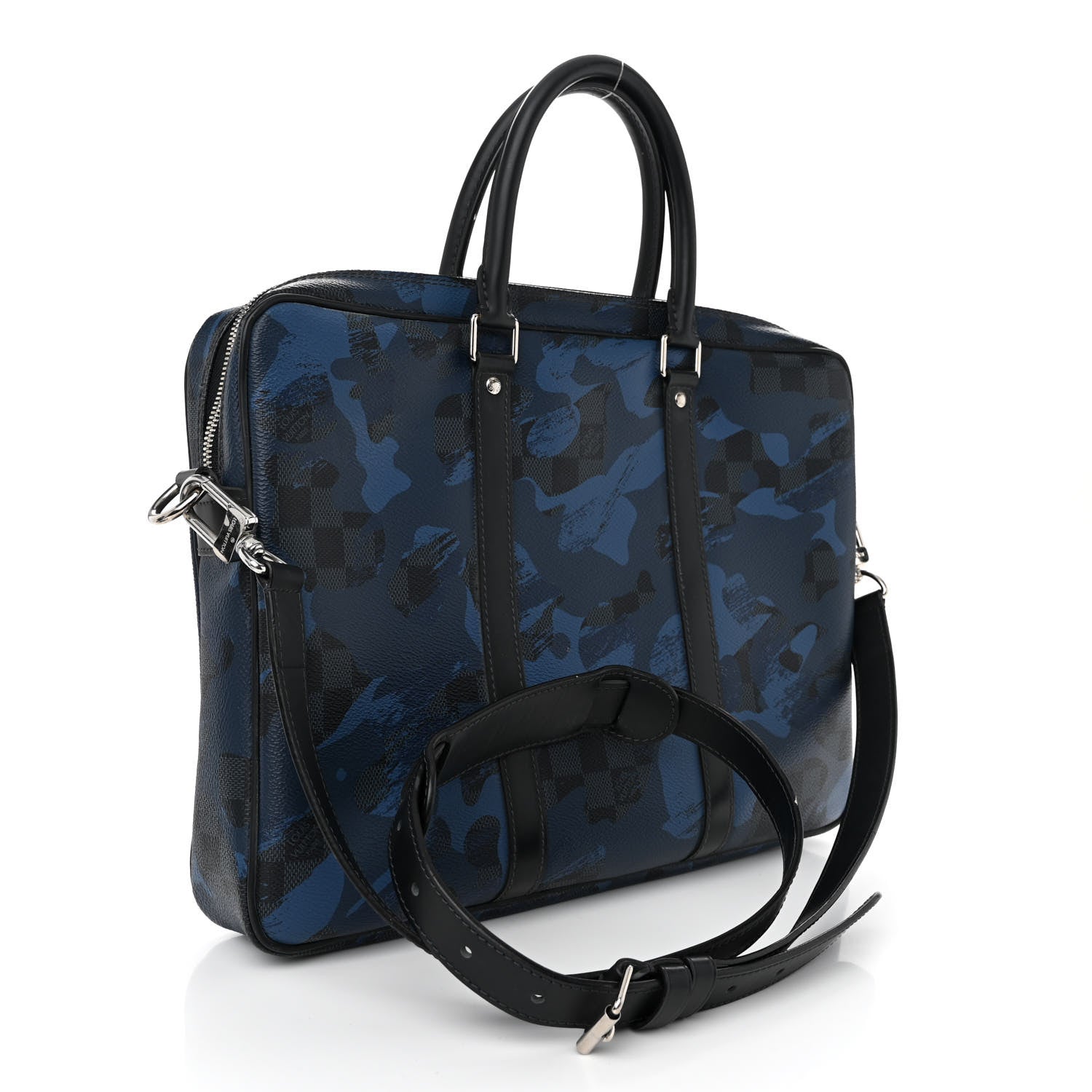 Louis Vuitton Damier Cobalt Camouflage Porte Documents Voyage PM Blue 3 of 12
