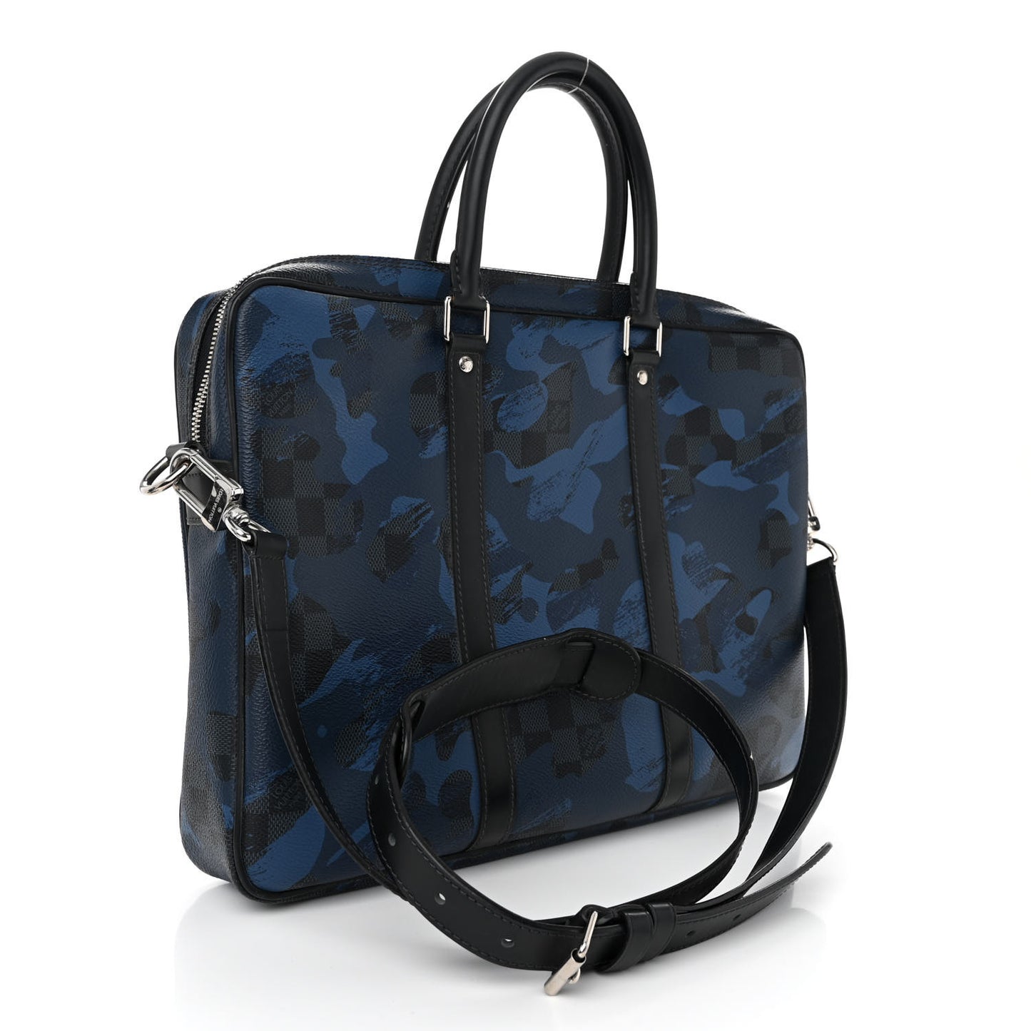 Damier Cobalt Camouflage Porte Documents Voyage PM Blue