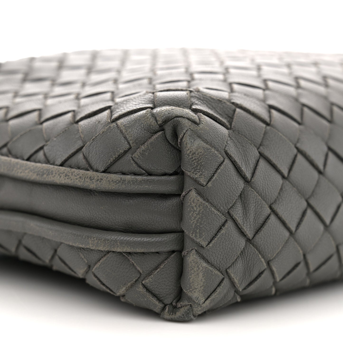 Nappa Intrecciato Nodini Crossbody Messenger New Light Grey