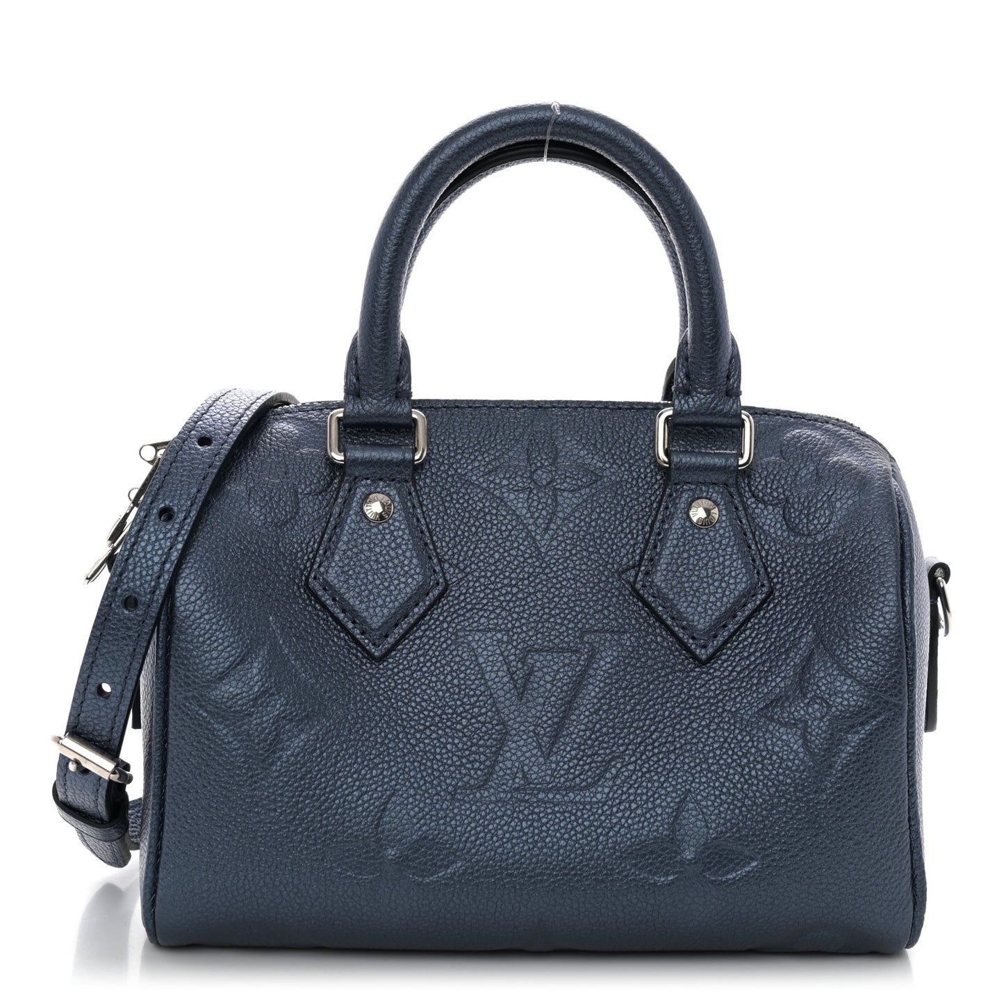 Metallic Empreinte Monogram Giant Speedy Bandouliere 20 Navy Nacre