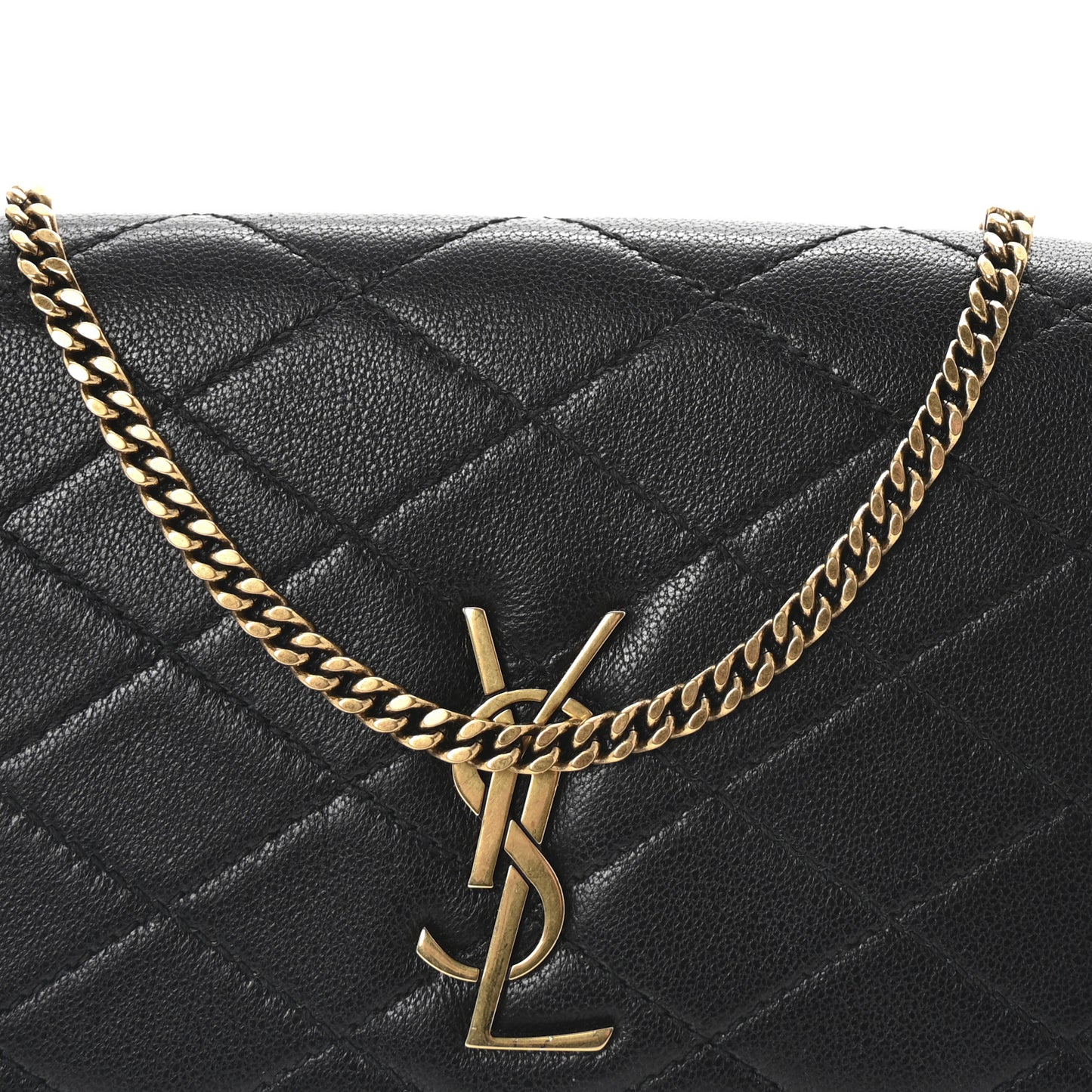 Lambskin Quilted Gaby Phone Holder Crossbody Black